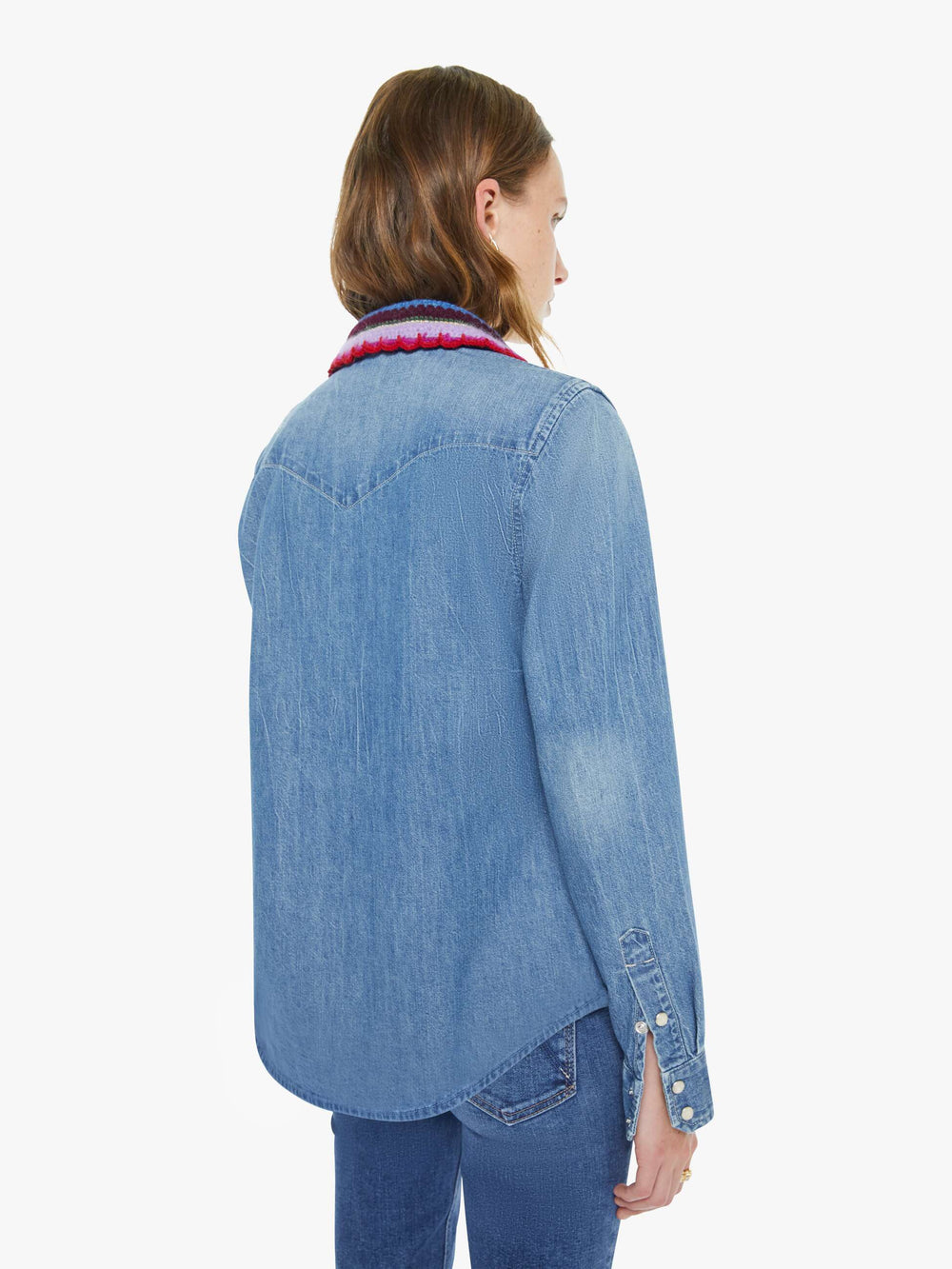 Mother Denim The Mid Rise Lasso Heel