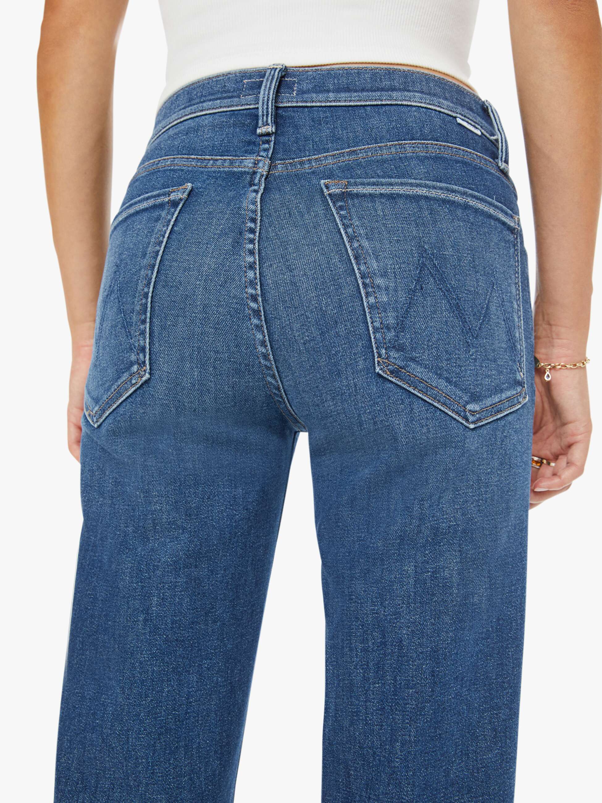 Mother Denim The Mid Rise Rambler Zip Ankle