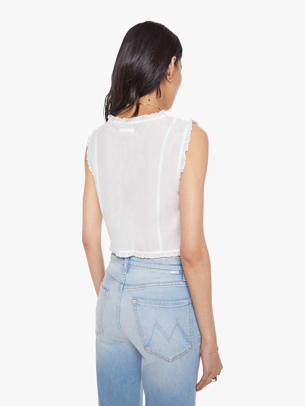 Mother Denim The Rambler Zip Slice Hover Fray