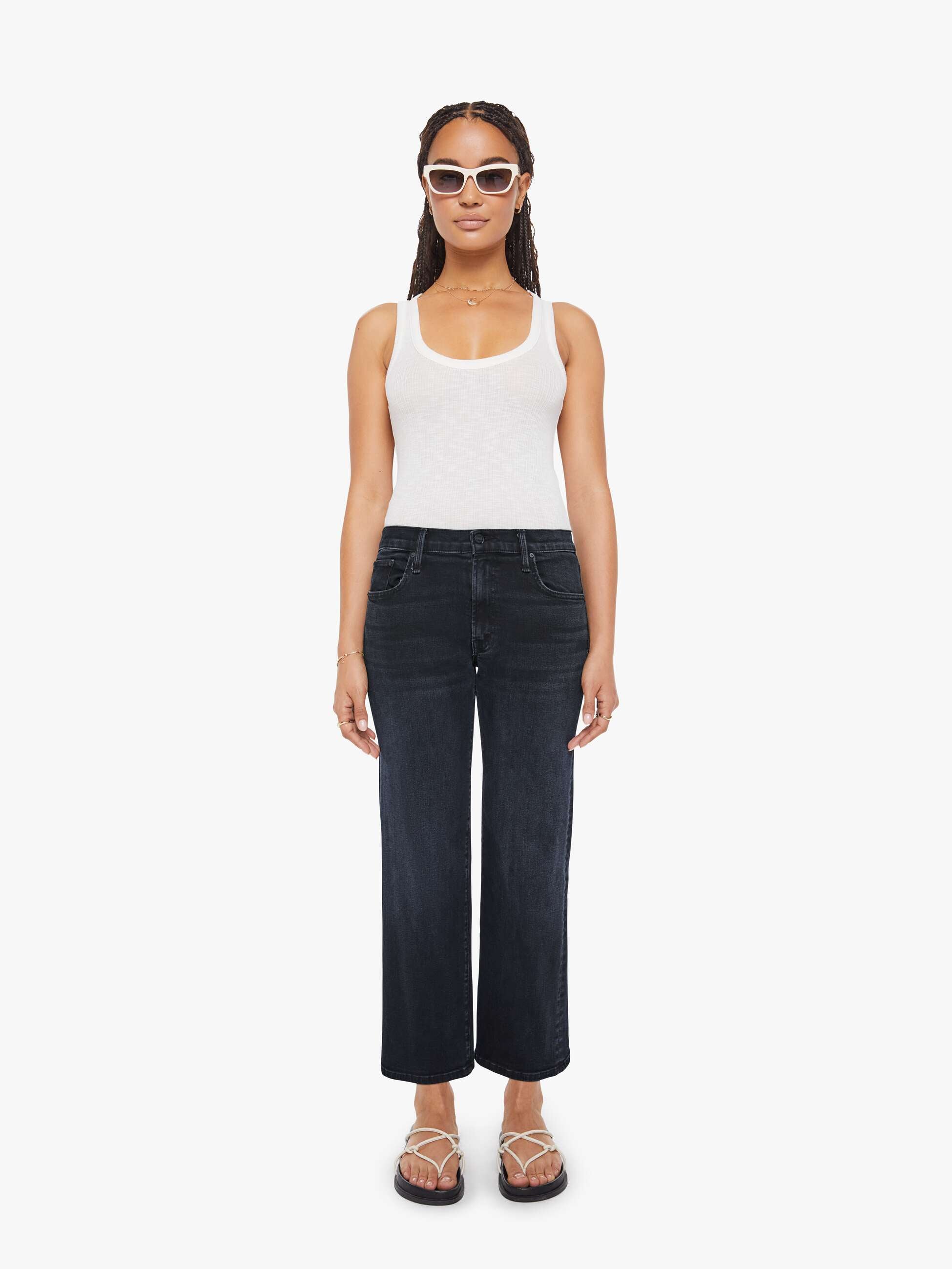 Mother Denim PETITES The Lil Mid Rise Zip Rambler