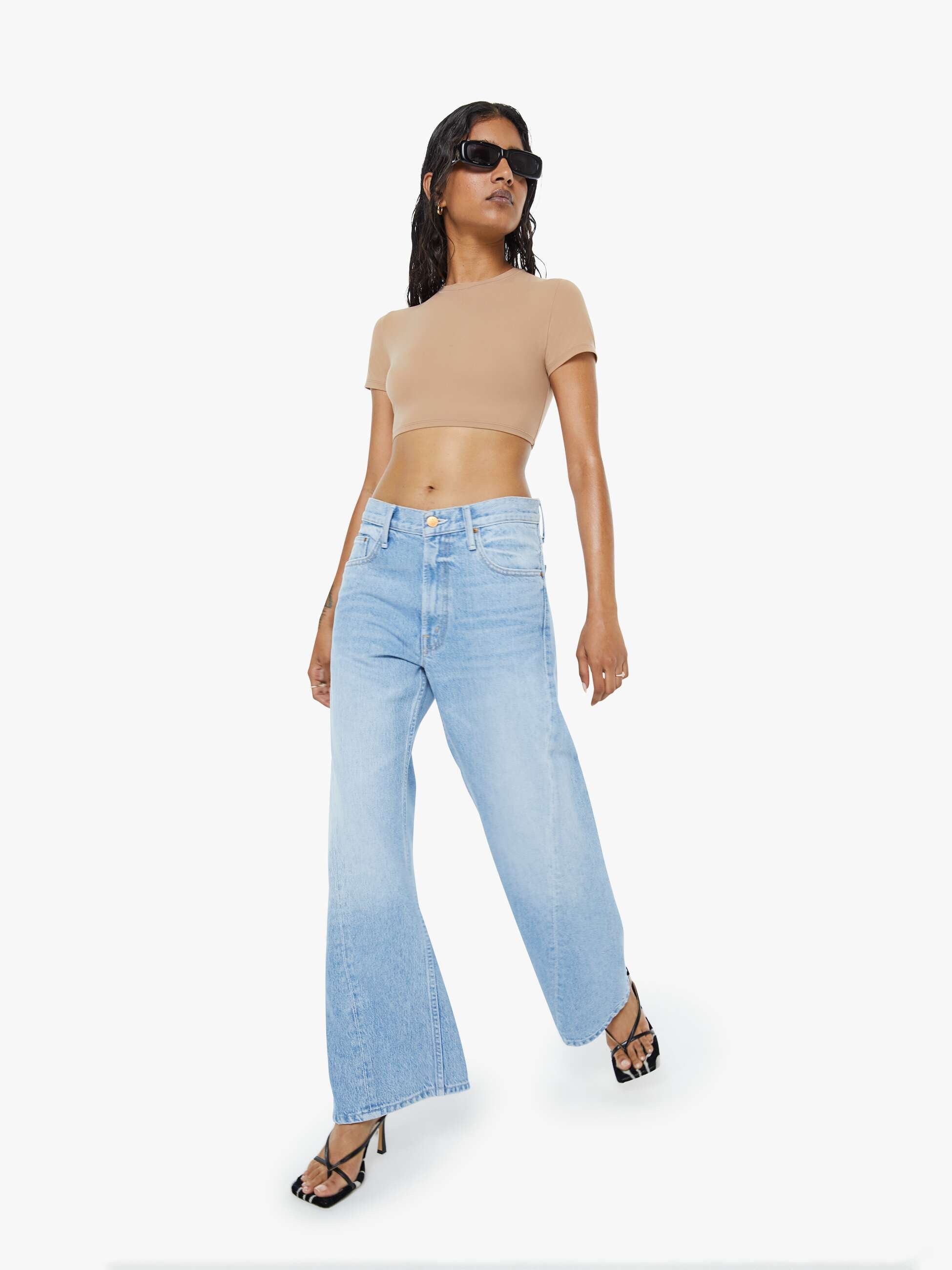 Mother Denim PETITES The Lil Lemon Twist Sneak