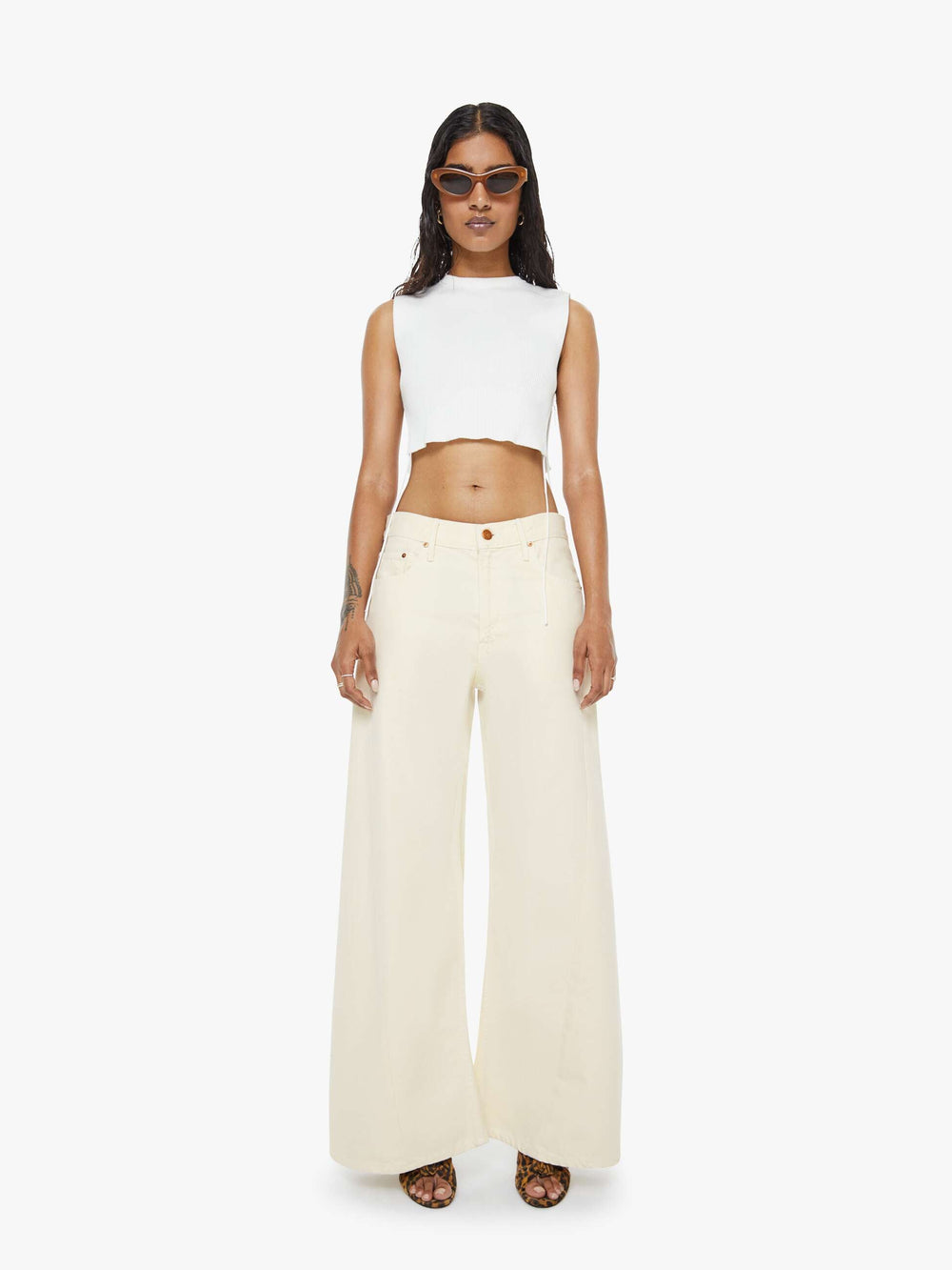 Mother Denim PETITES The Lil Lemon Twist Sneak