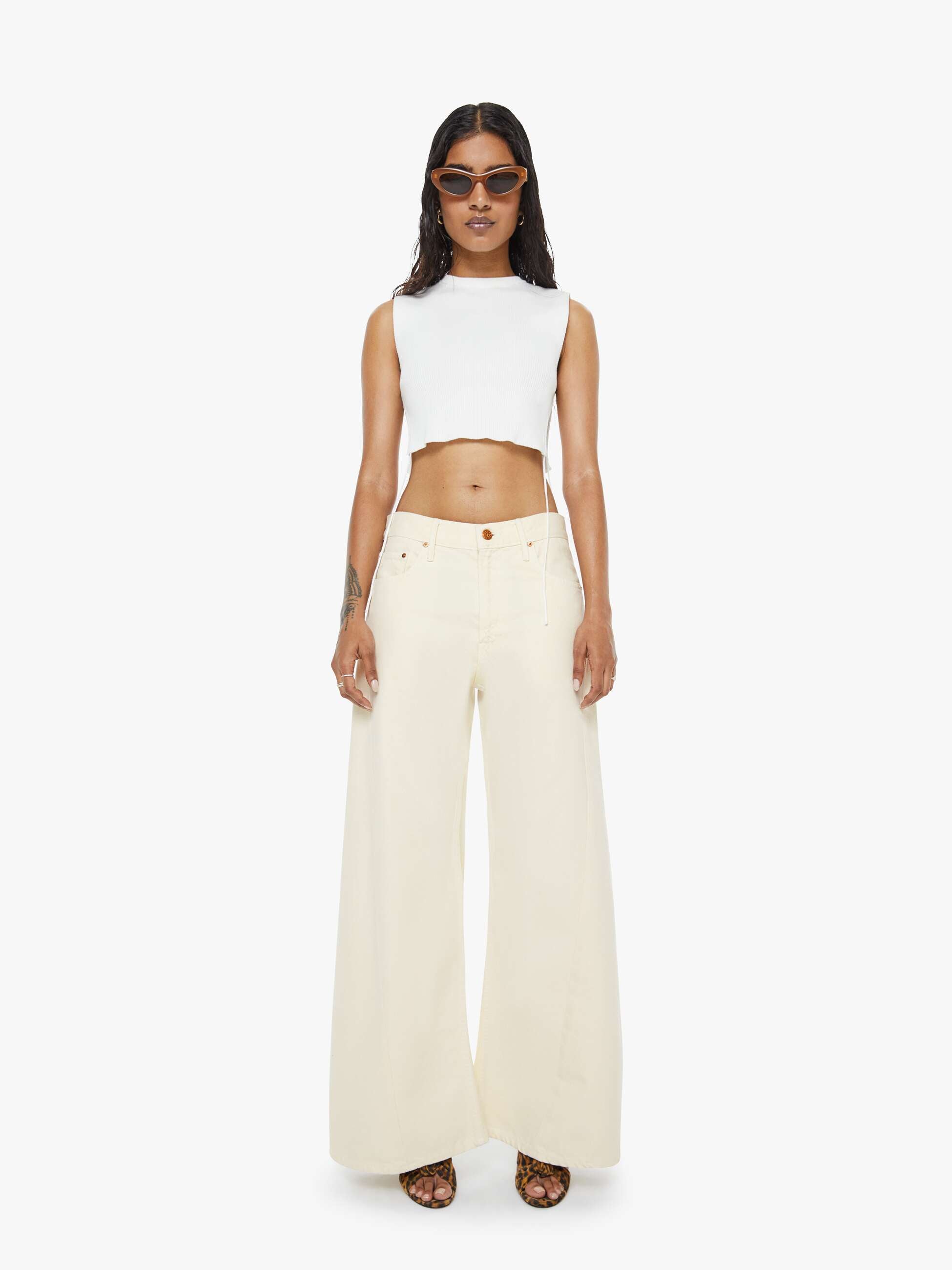 Mother Denim PETITES The Lil Lemon Twist Sneak