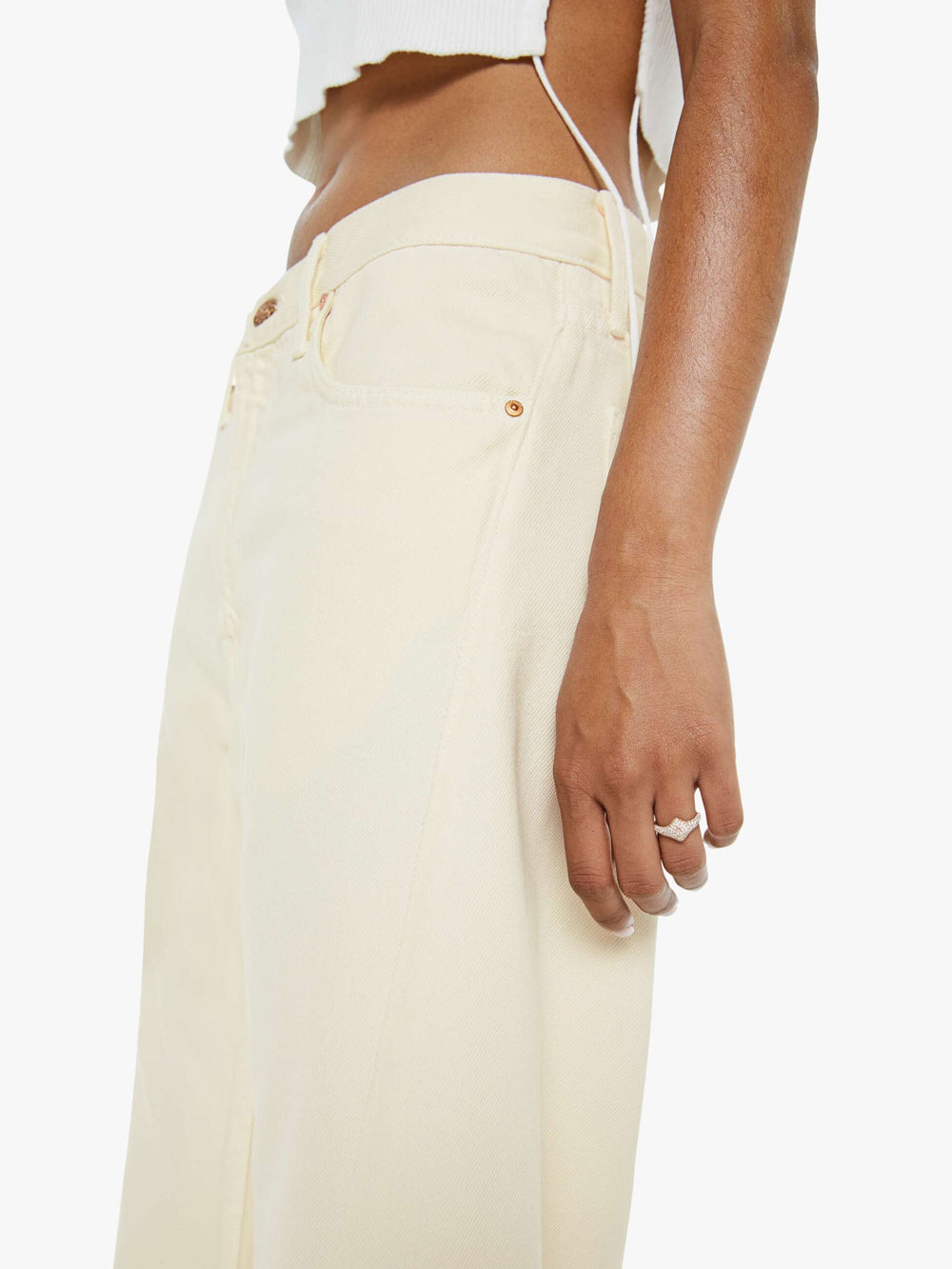 Mother Denim PETITES The Lil Lemon Twist Sneak