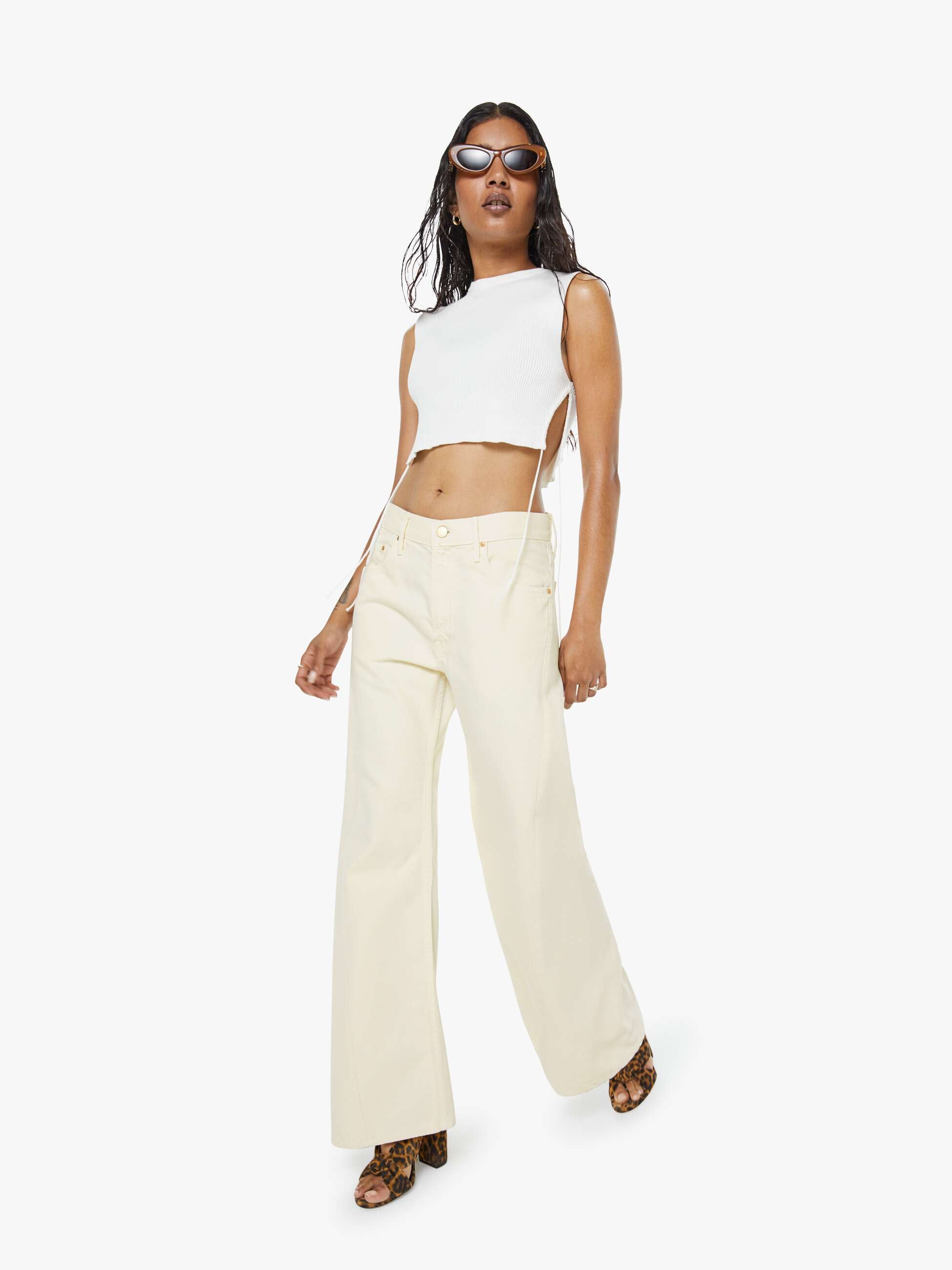 Mother Denim PETITES The Lil Lemon Twist Sneak