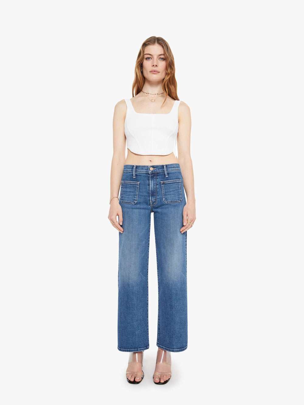 Mother Denim The Patch Pocket Mid Rise Maven Ankle