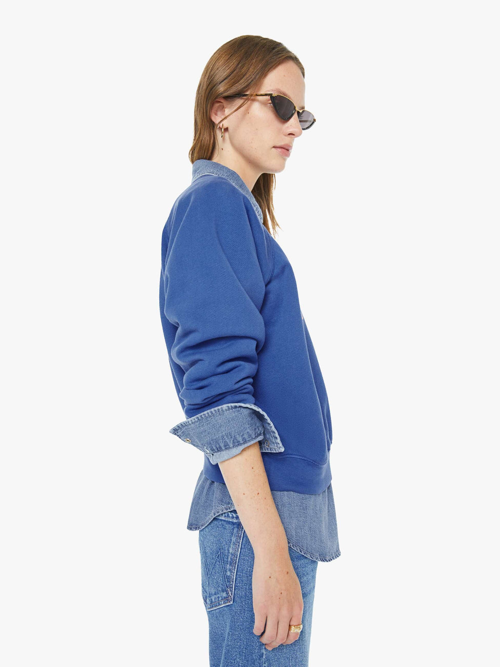 Mother Denim The Mid Rise Lasso Heel
