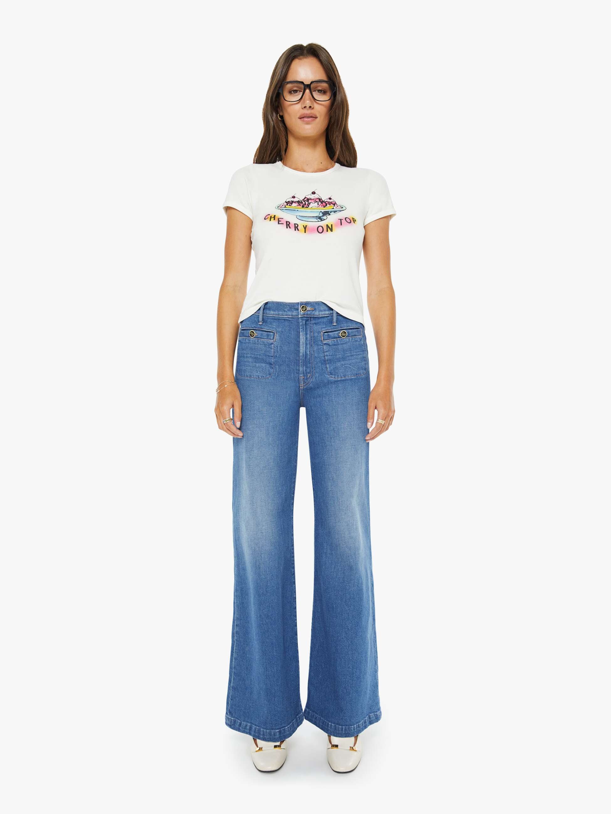 Mother Denim The Stashed Hustler Roller Sneak