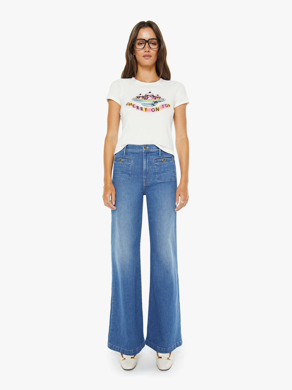 Mother Denim The Stashed Hustler Roller Sneak