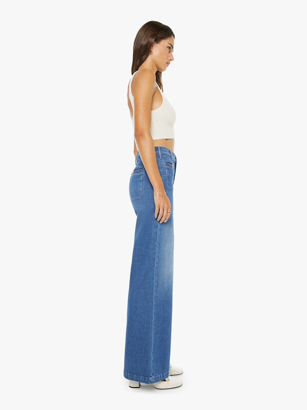 Mother Denim The Stashed Hustler Roller Sneak
