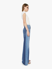 Mother Denim The Tux Sidestepper Sneak Fray