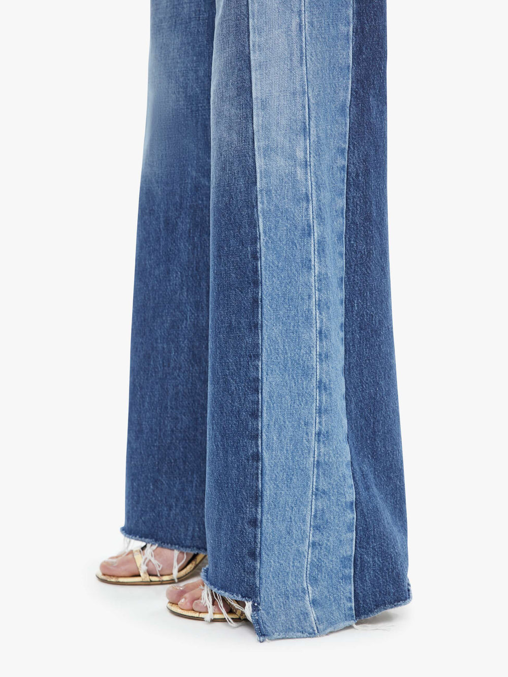 Mother Denim The Tux Sidestepper Sneak Fray