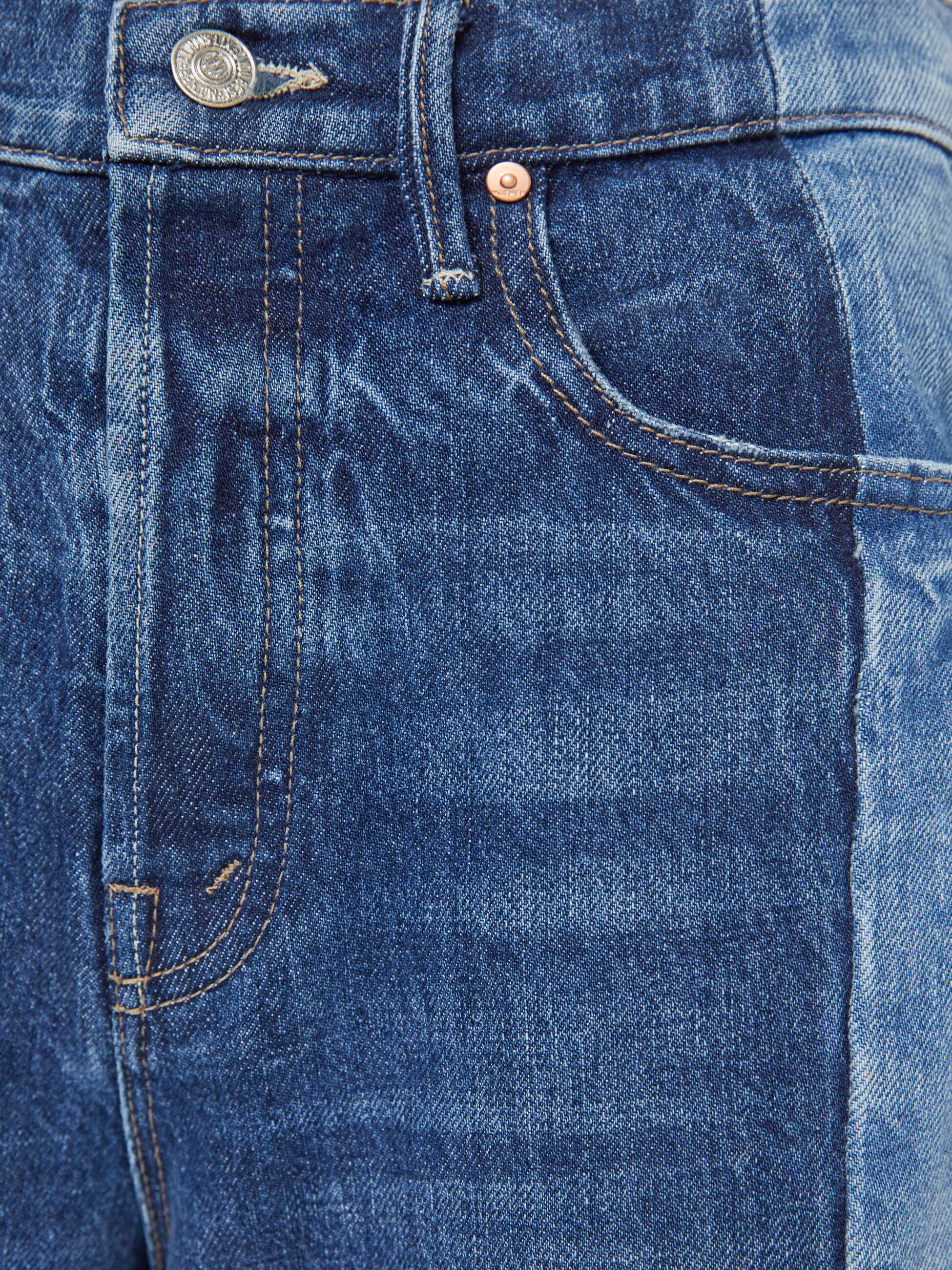 Mother Denim The Tux Sidestepper Sneak Fray