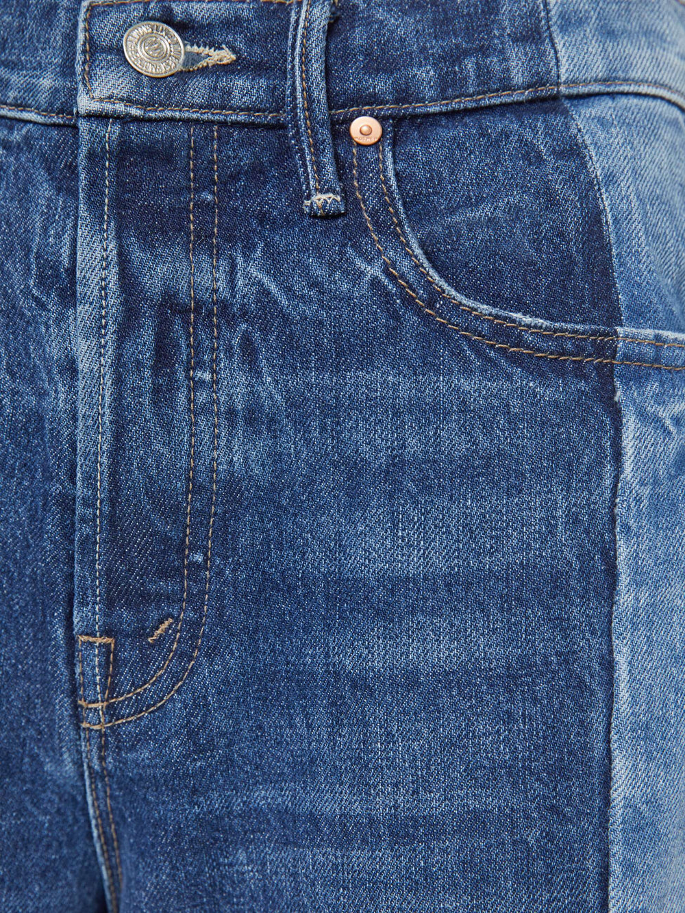 Mother Denim The Tux Sidestepper Sneak Fray