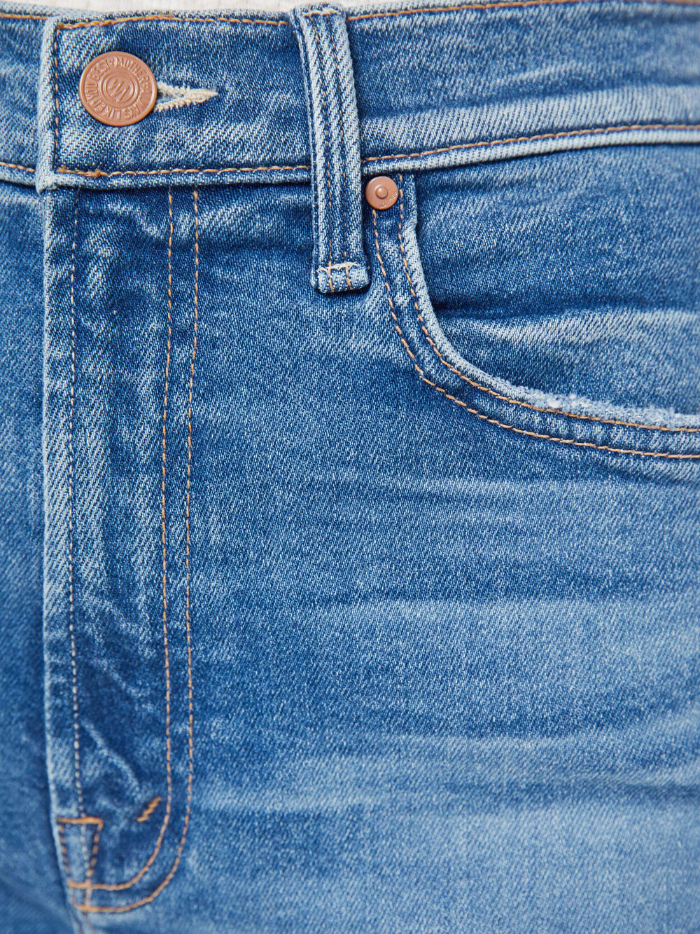 Mother Denim High Waisted Rider Bermuda Short Fray