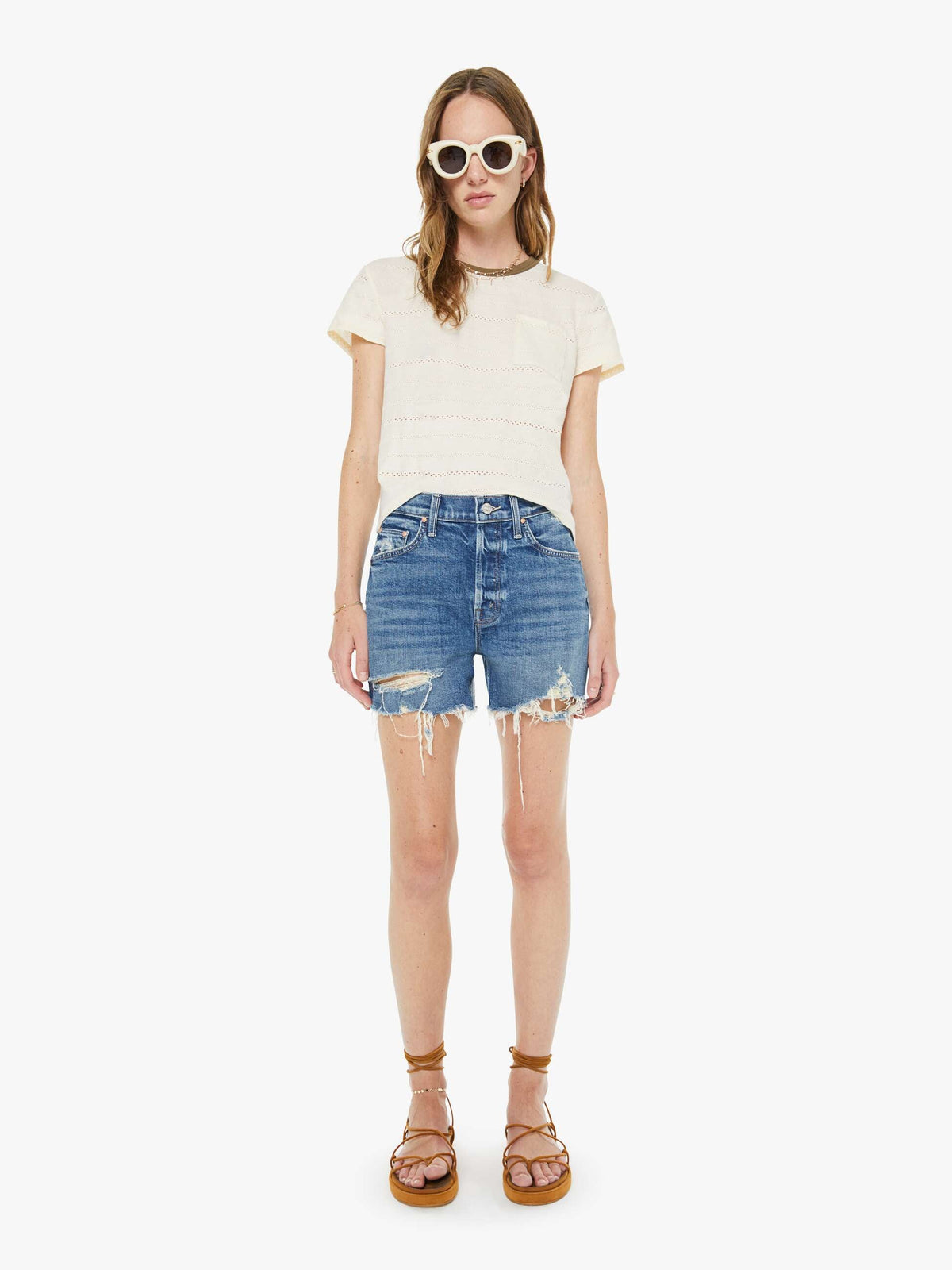 Mother Denim The Skipper Short N' Long Chew