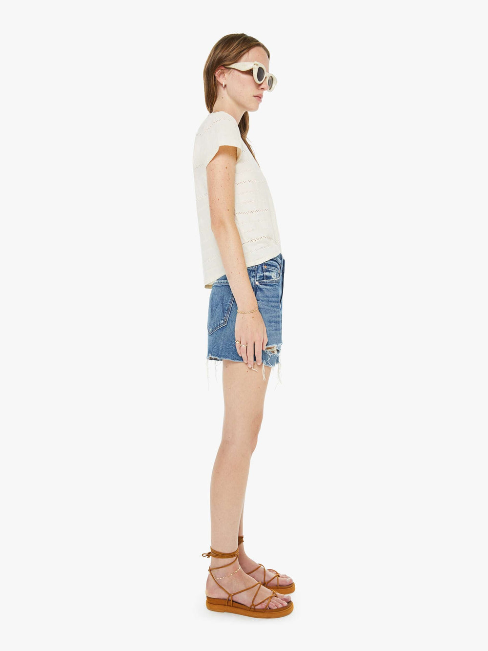 Mother Denim The Skipper Short N' Long Chew