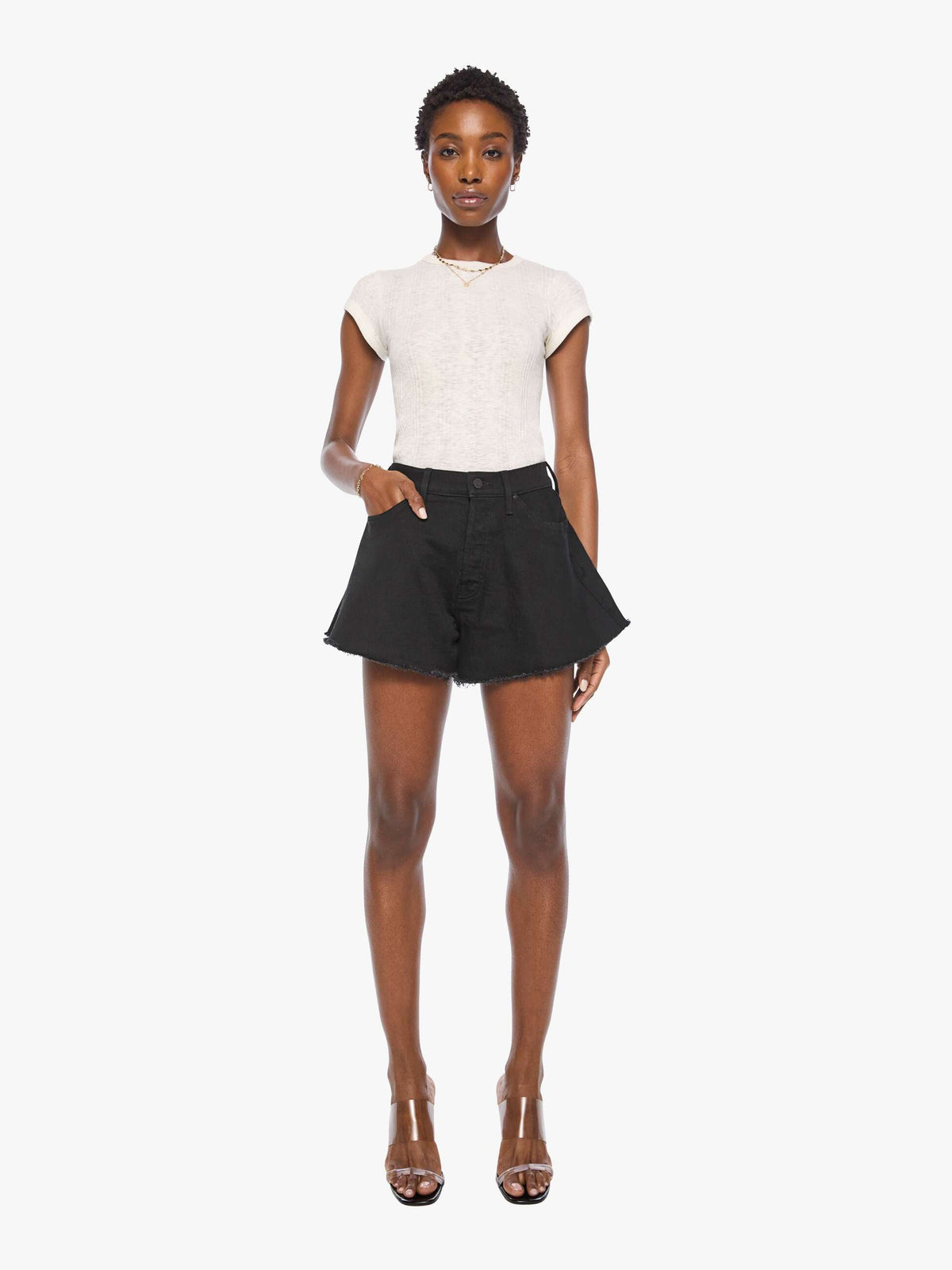 Mother Denim The Flutter Short Fray