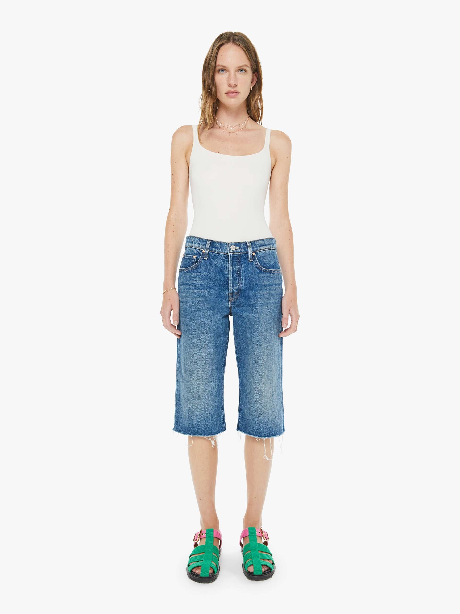 Mother Denim The Kick It Half N' Half Fray