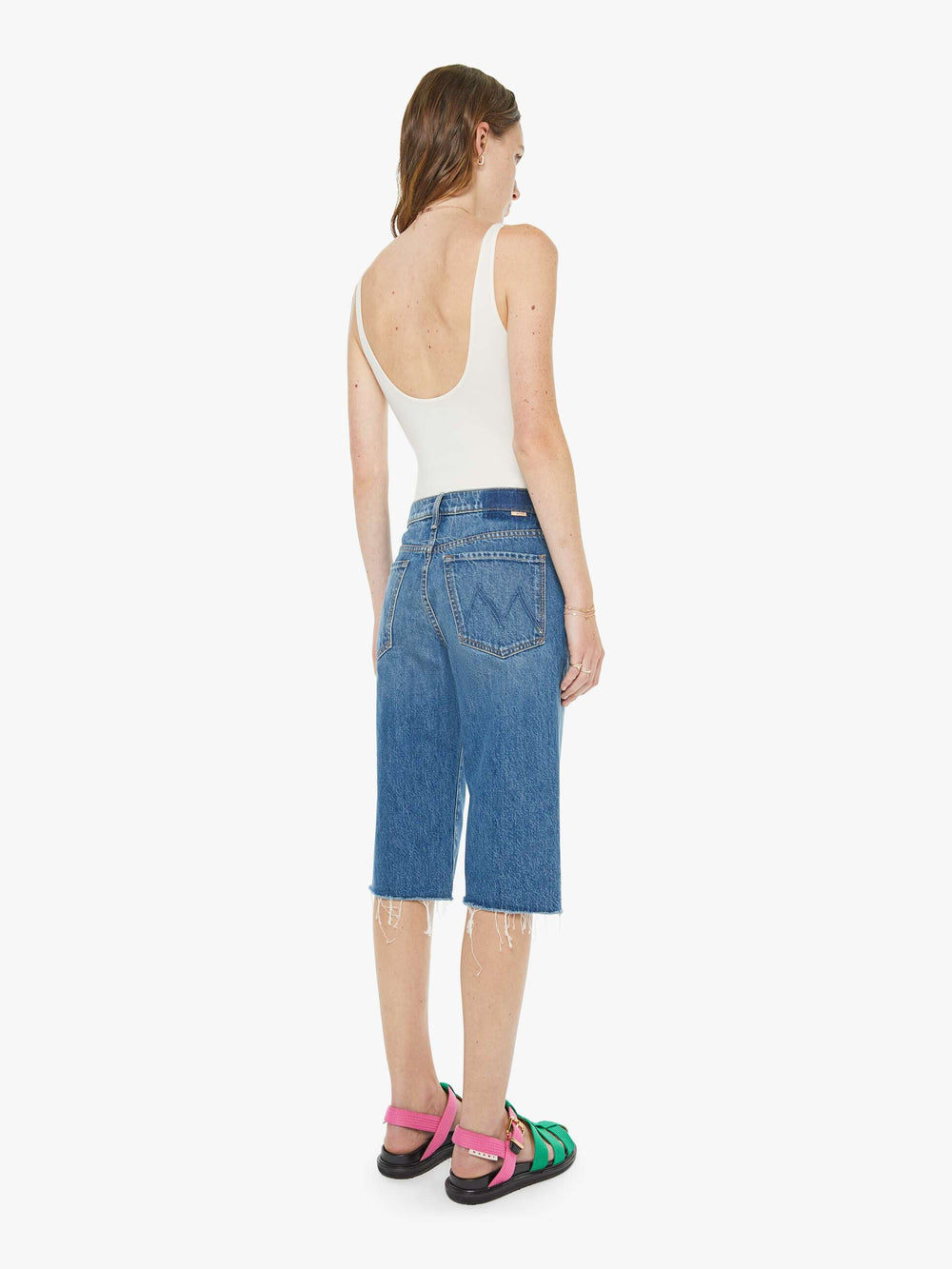 Mother Denim The Kick It Half N' Half Fray