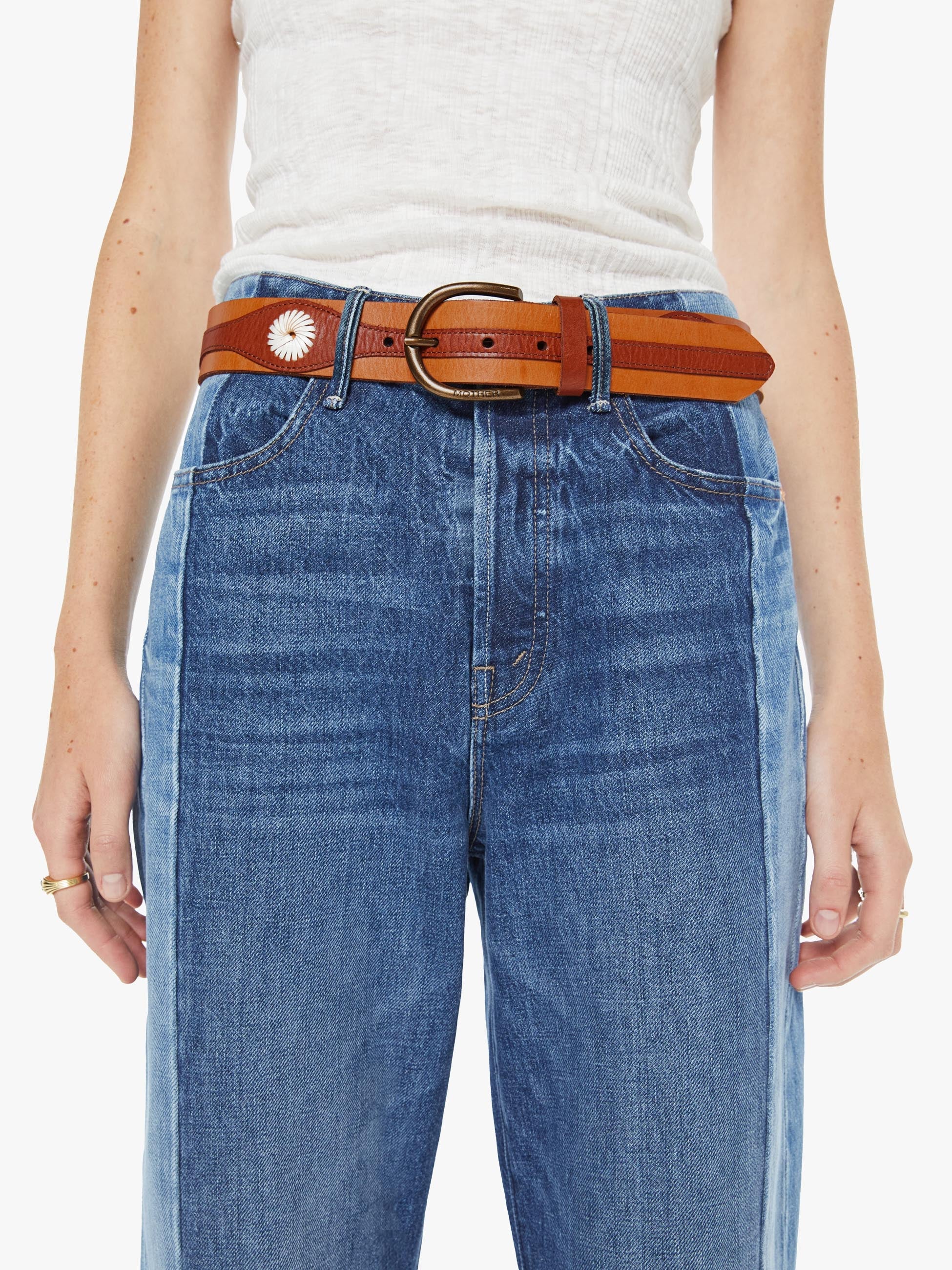 Mother Denim The 2 Tone Leather Belt