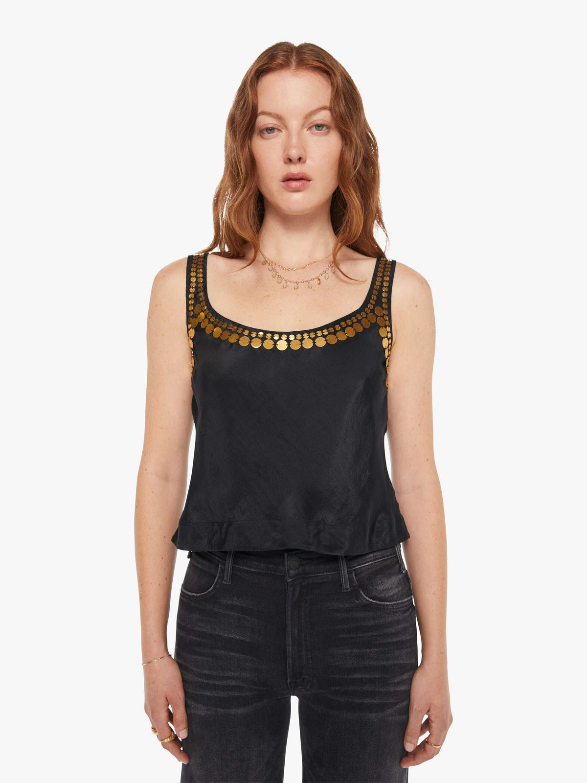 Mother Denim Alix Of Bohemia Fiona Gilded Coin Top