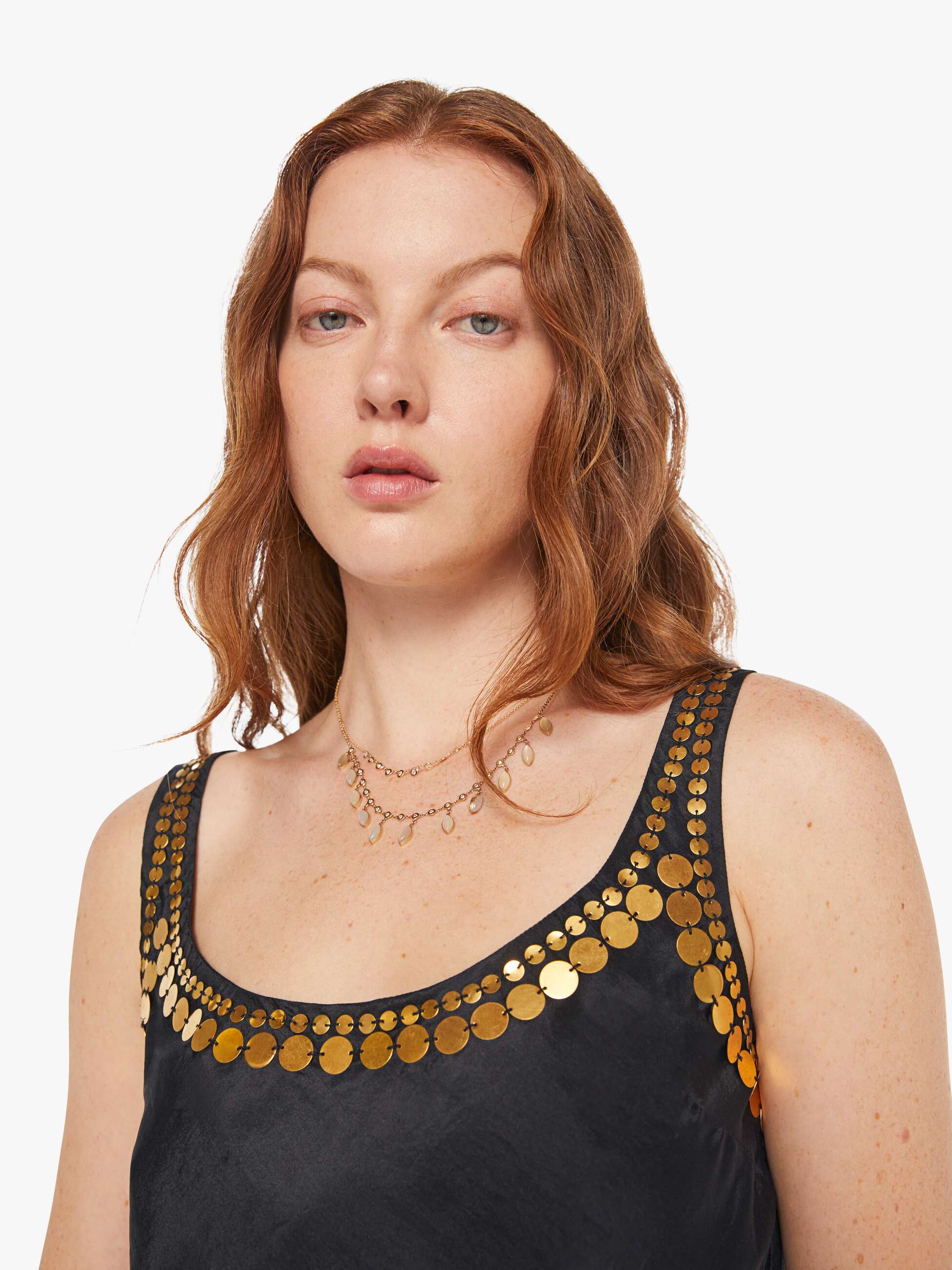 Mother Denim Alix Of Bohemia Fiona Gilded Coin Top