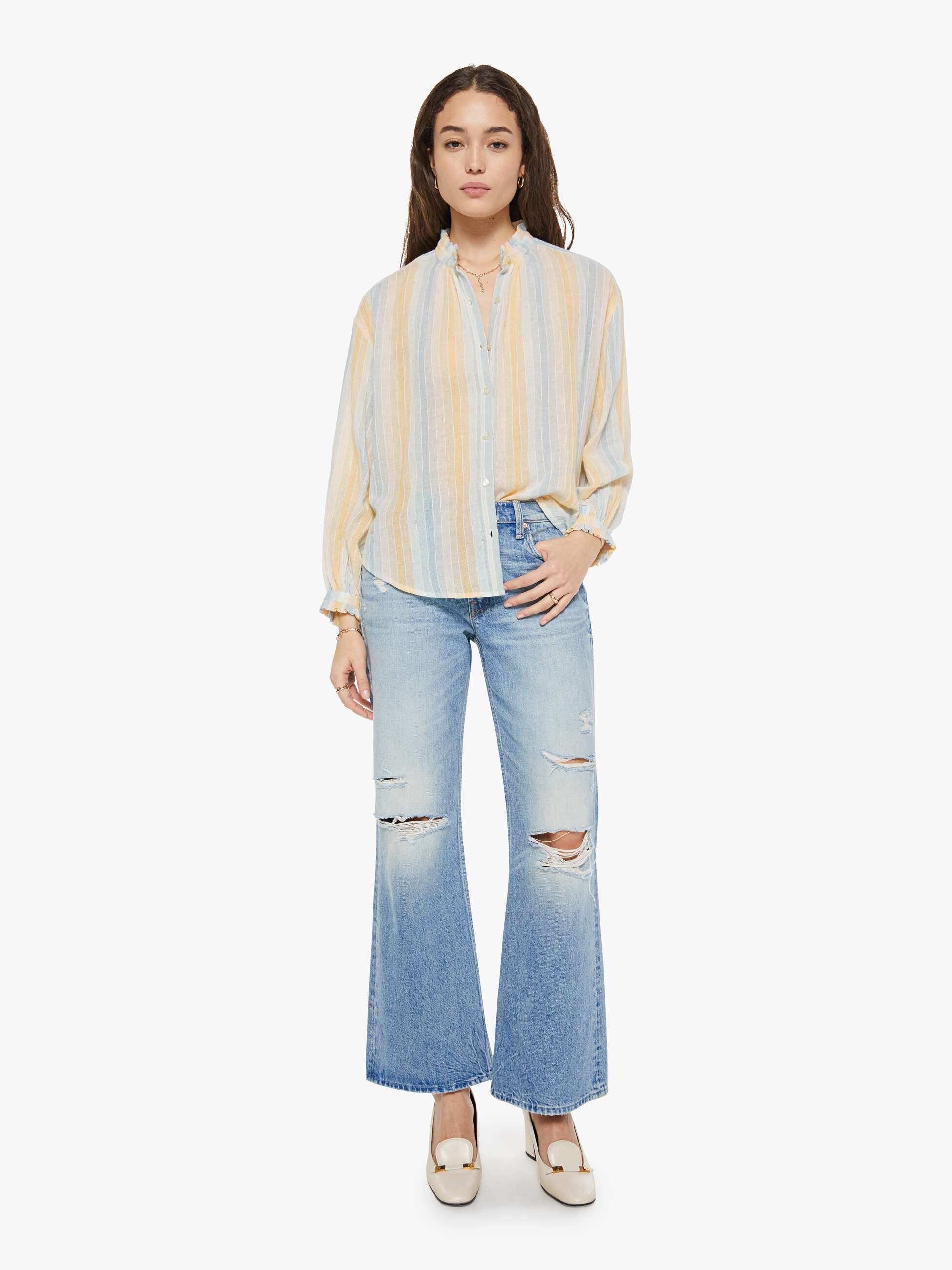 Mother Denim Alix of Bohemia Poet Blouse