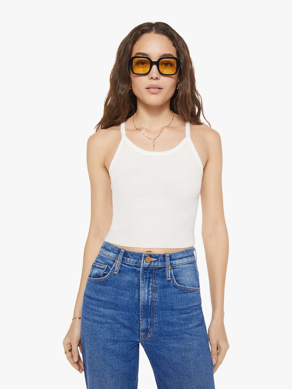 Mother Denim Eterne Cropped Rib Tank