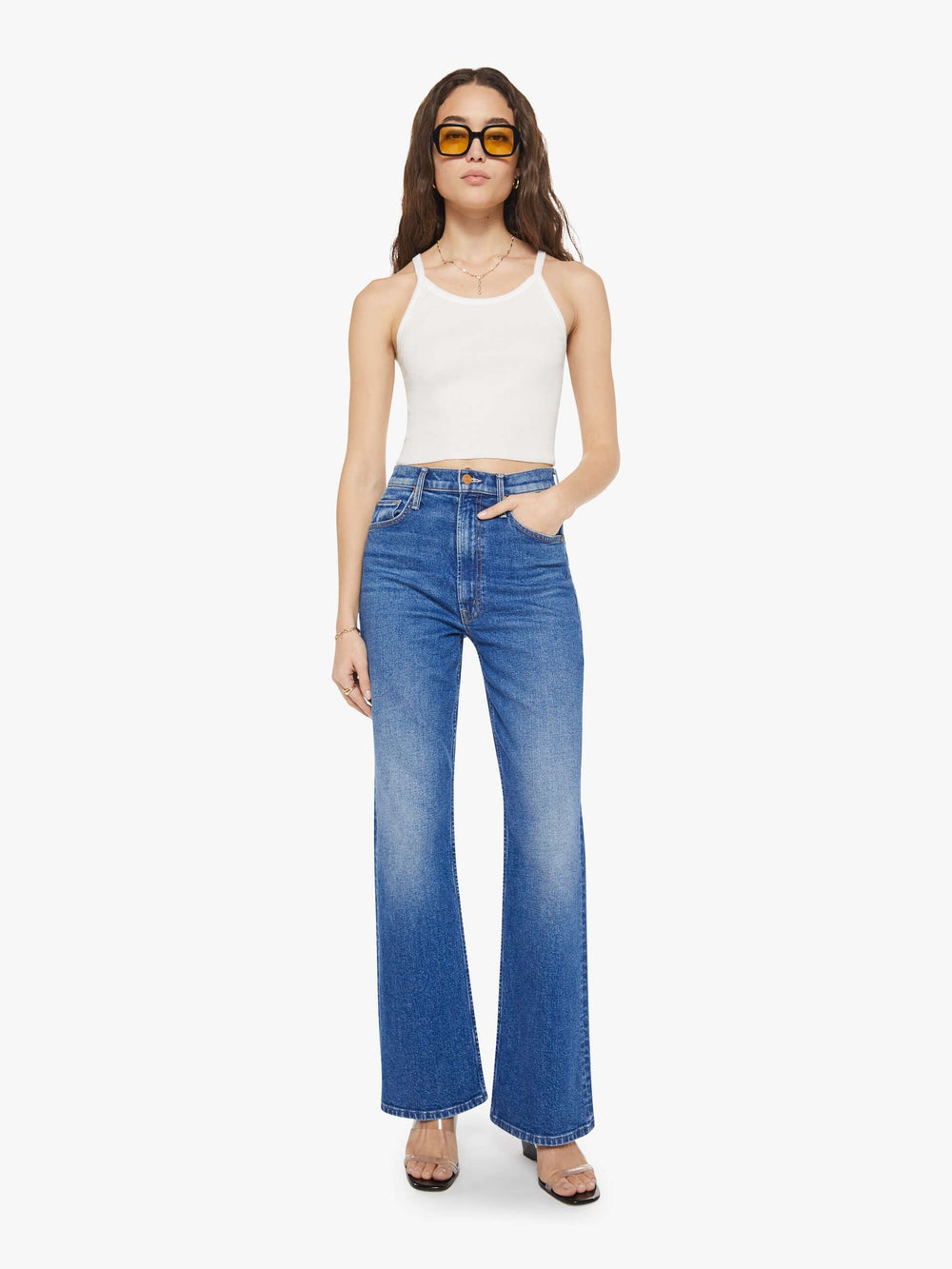 Mother Denim Eterne Cropped Rib Tank