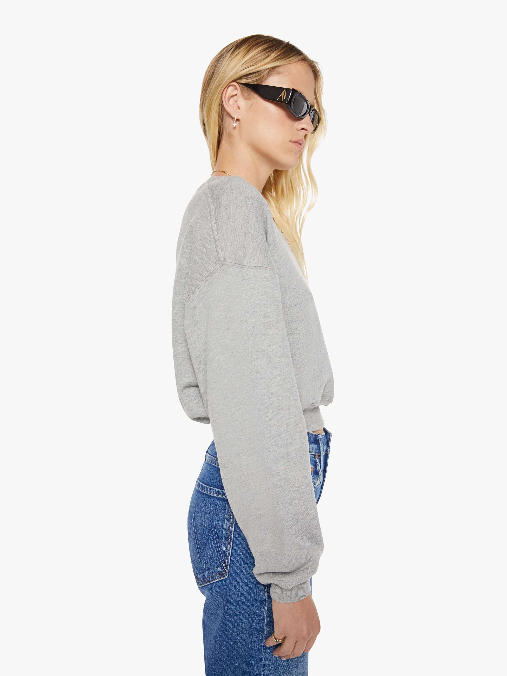 Mother Denim Eterne Cropped Crewneck Sweatshirt