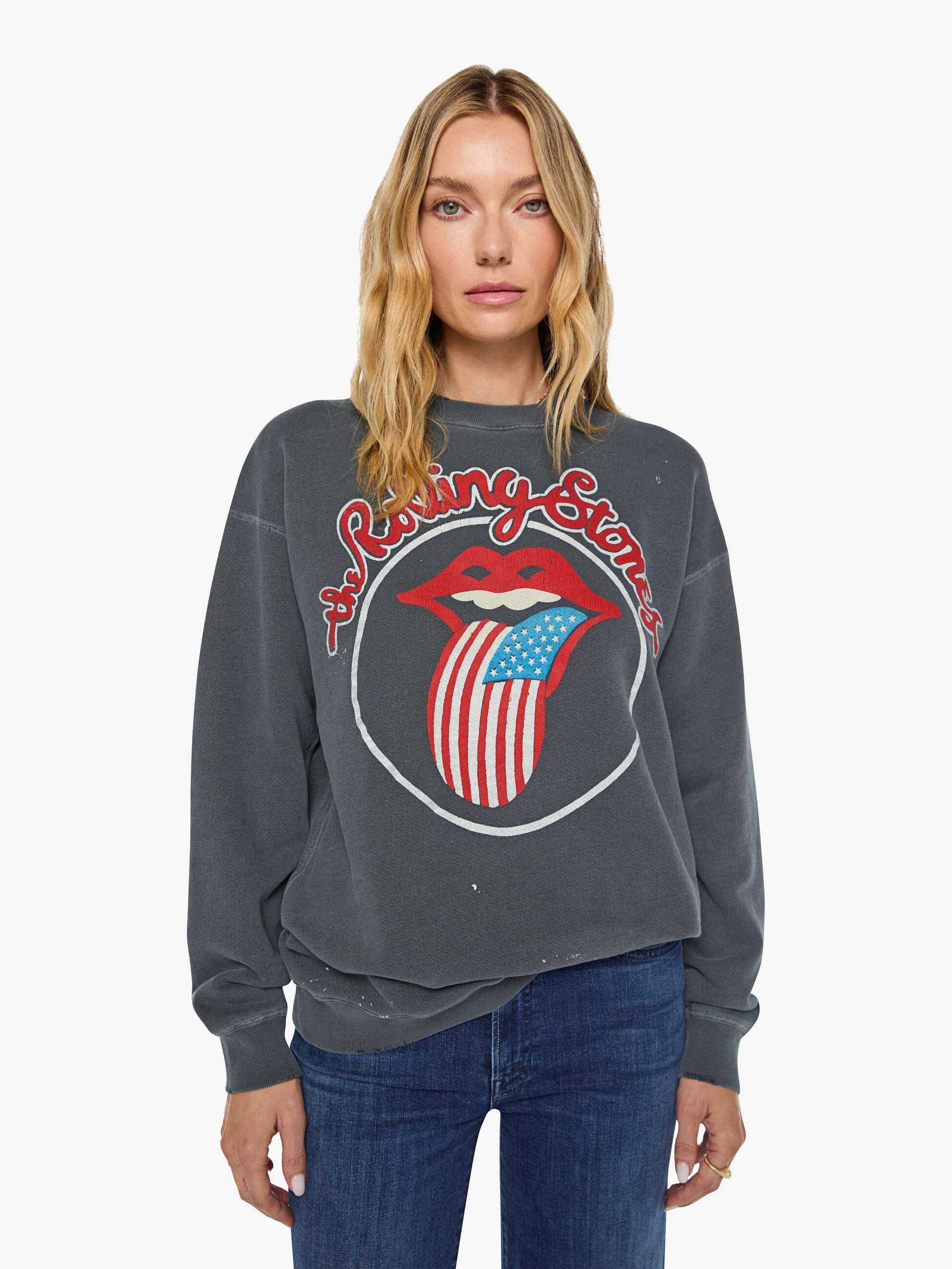 Mother Denim MadeWorn Rolling Stones Sweatshirt