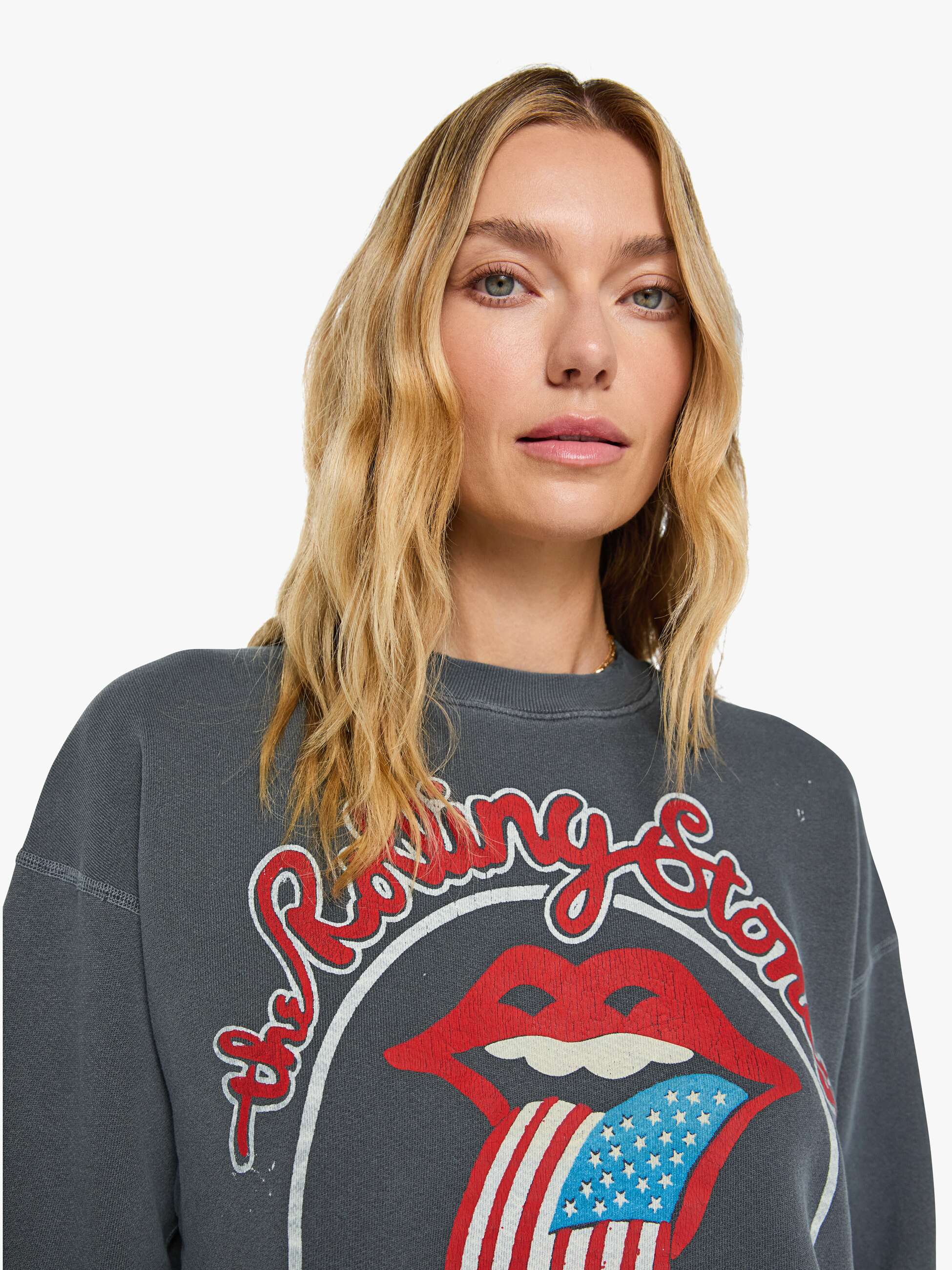 Mother Denim MadeWorn Rolling Stones Sweatshirt