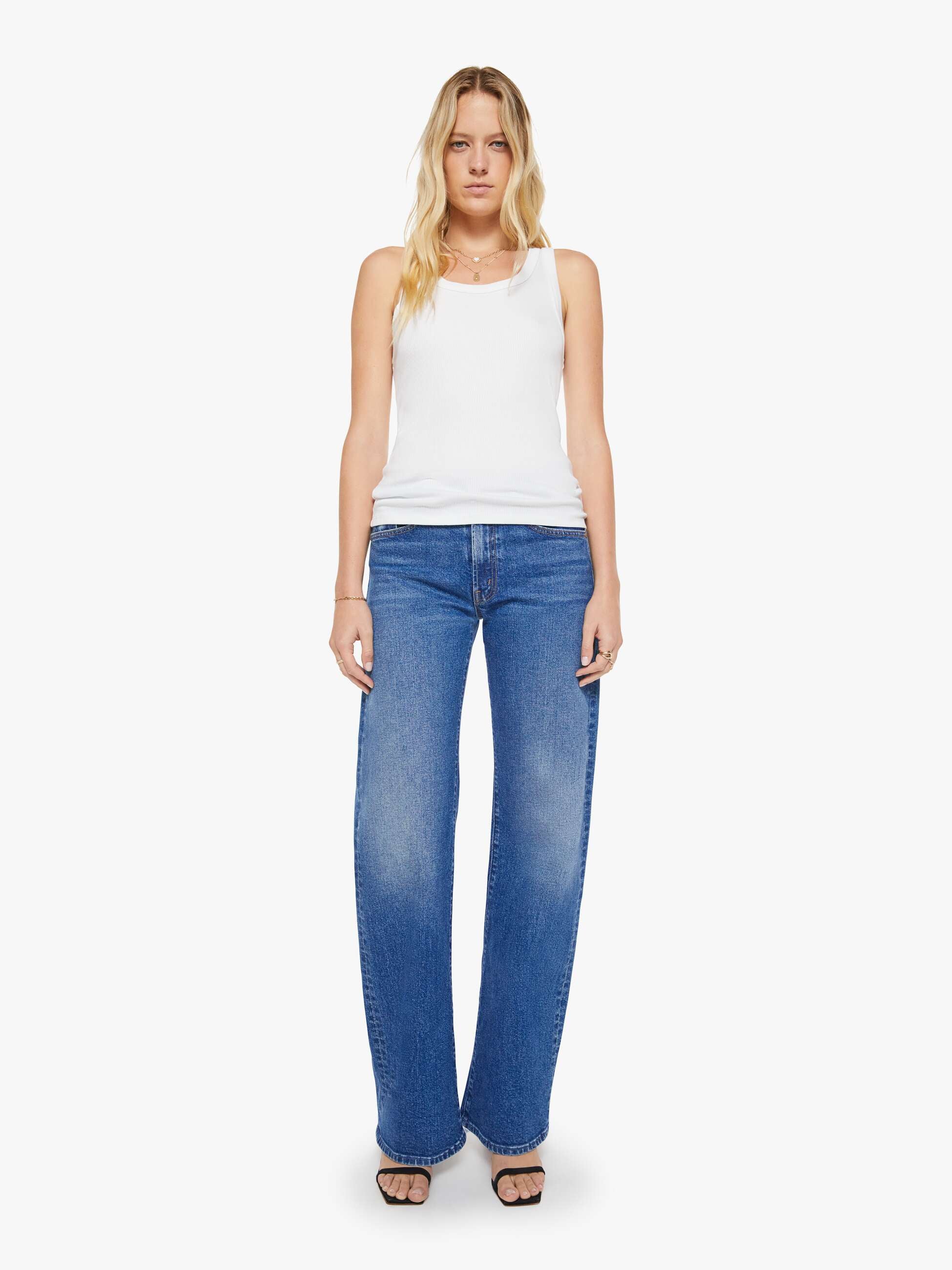 Mother Denim SPRWMN Rib Fitted Scooped Tank