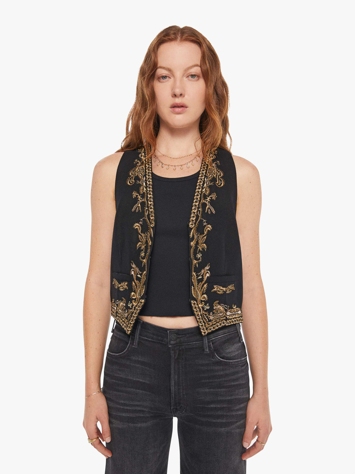 Mother Denim Maria Cher Selena Vest