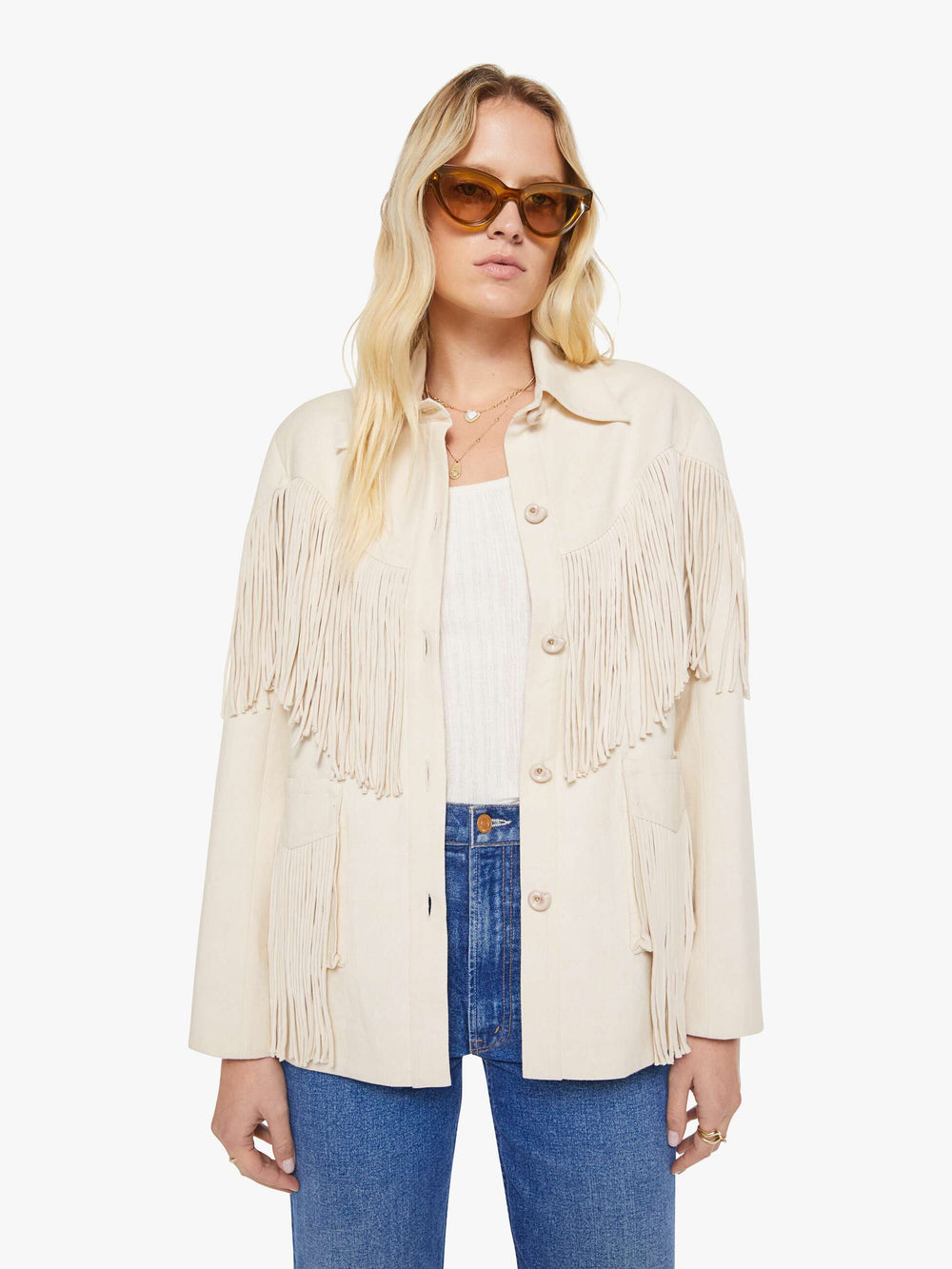 Mother Denim Alix of Bohemia Jude Fringe Jacket