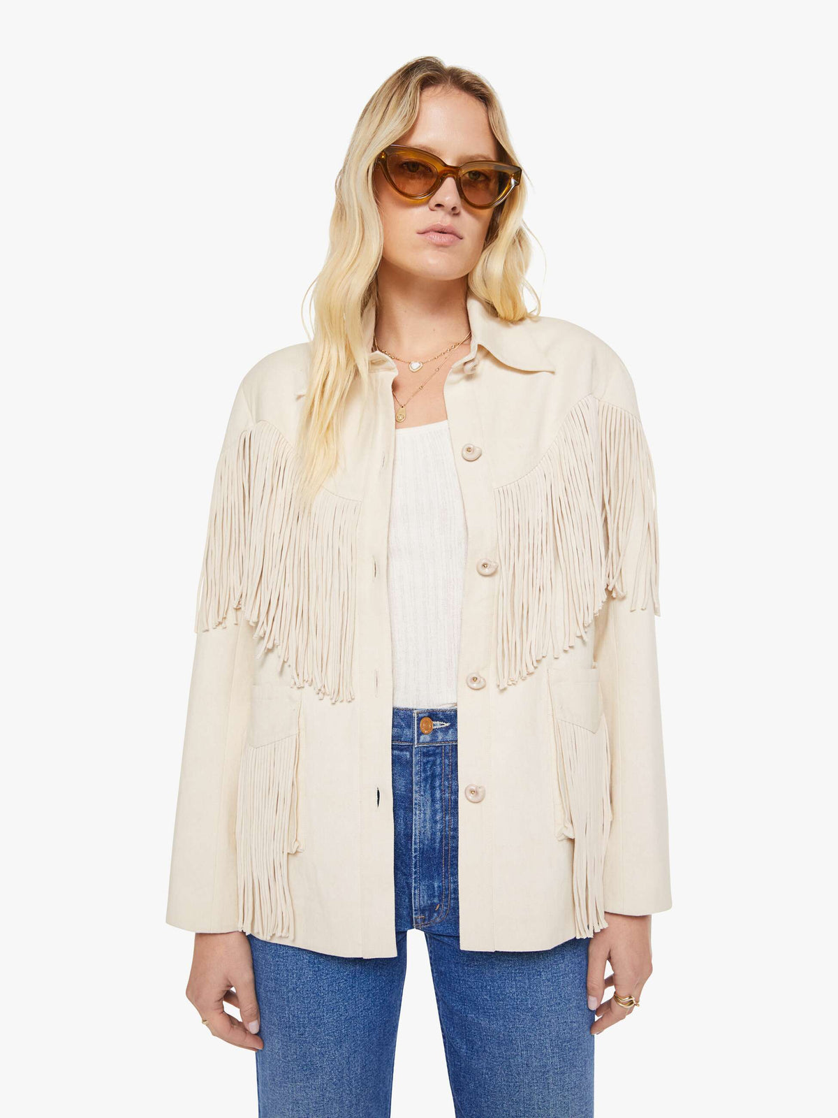 Mother Denim Alix of Bohemia Jude Fringe Jacket