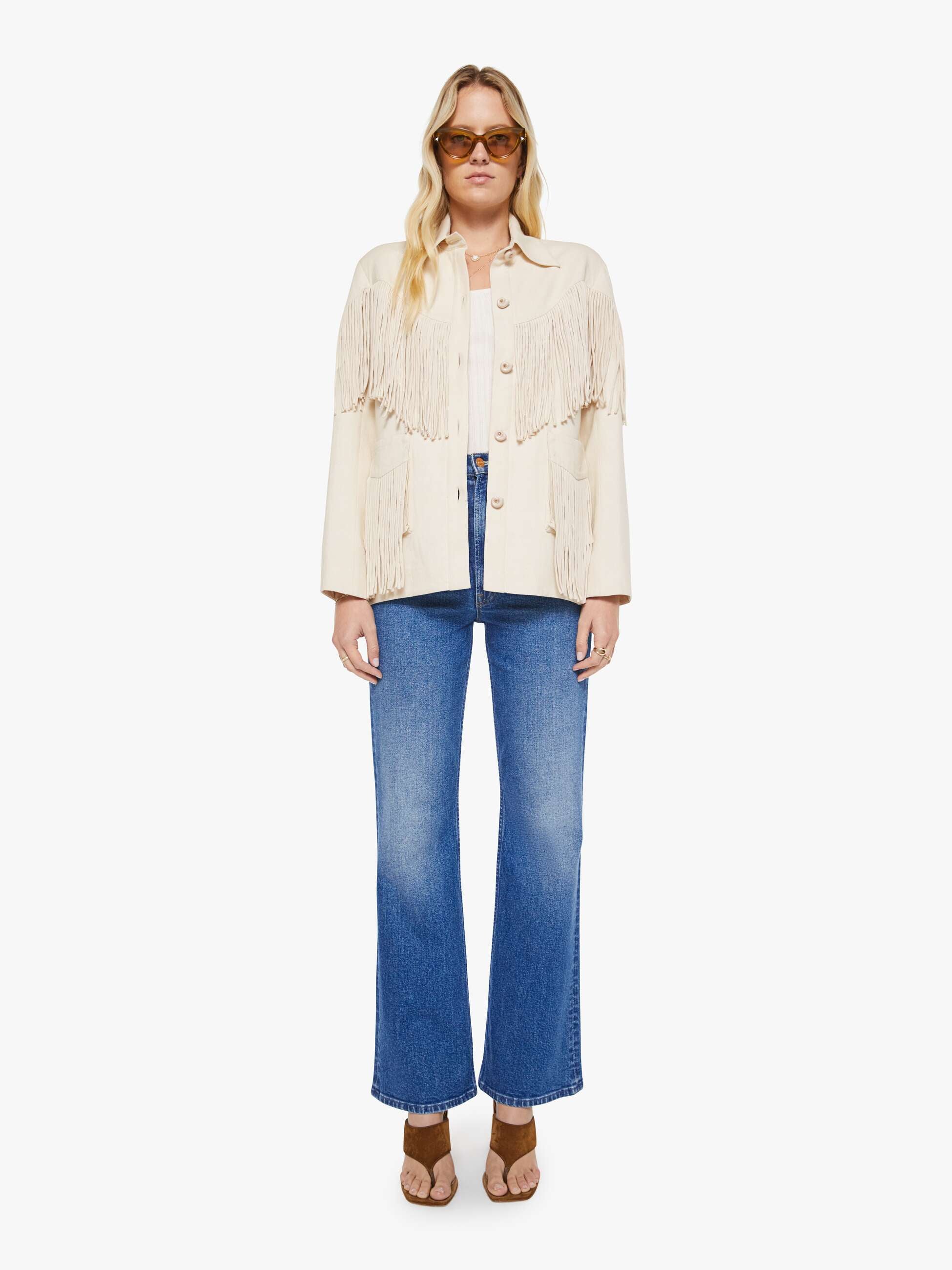Mother Denim Alix of Bohemia Jude Fringe Jacket