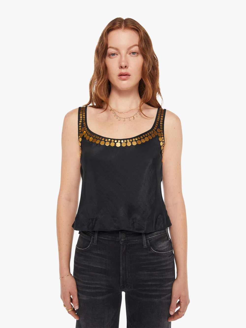 Mother Denim Alix Of Bohemia Fiona Gilded Coin Top
