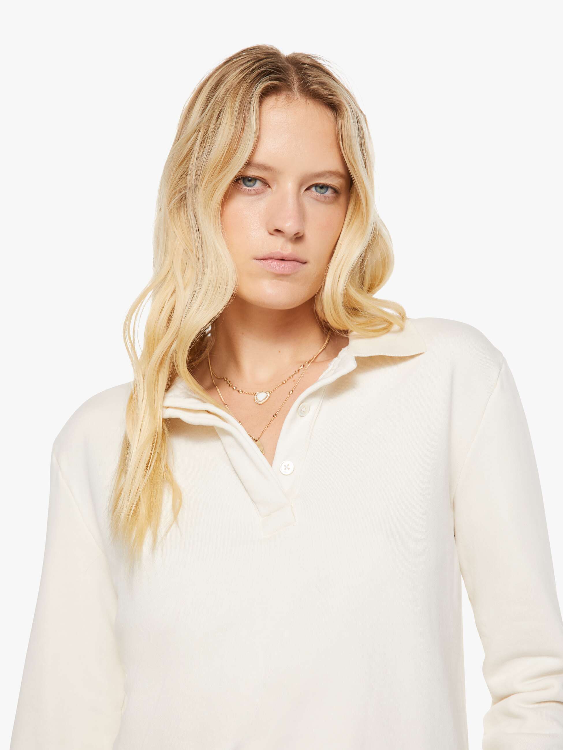 Mother Denim SPRWMN Polo Sweatshirt