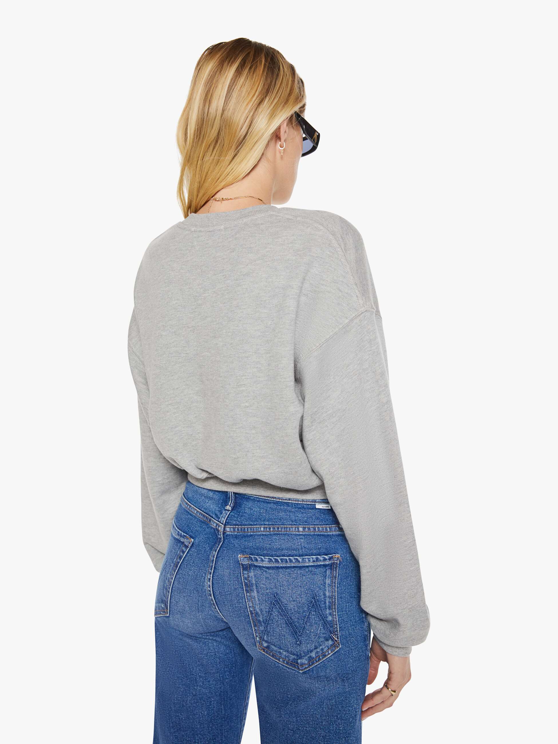 Mother Denim Eterne Cropped Crewneck Sweatshirt