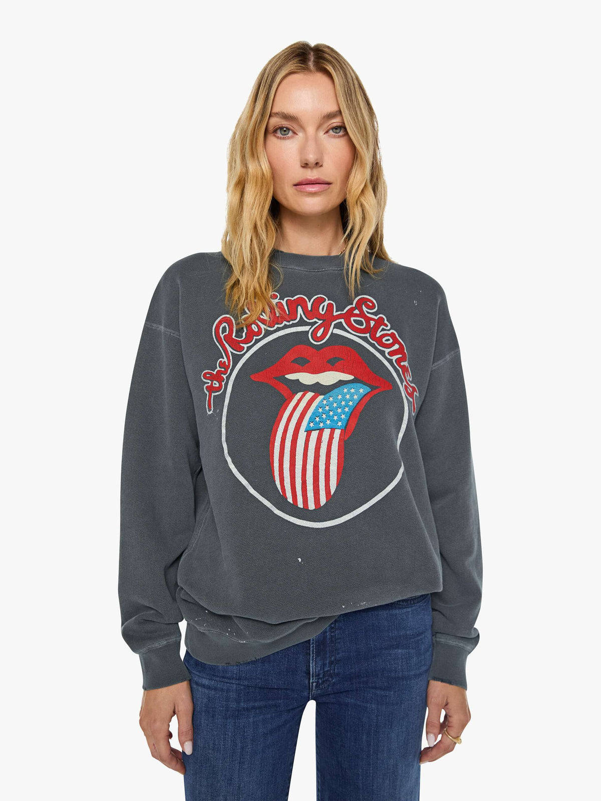 Mother Denim MadeWorn Rolling Stones Sweatshirt