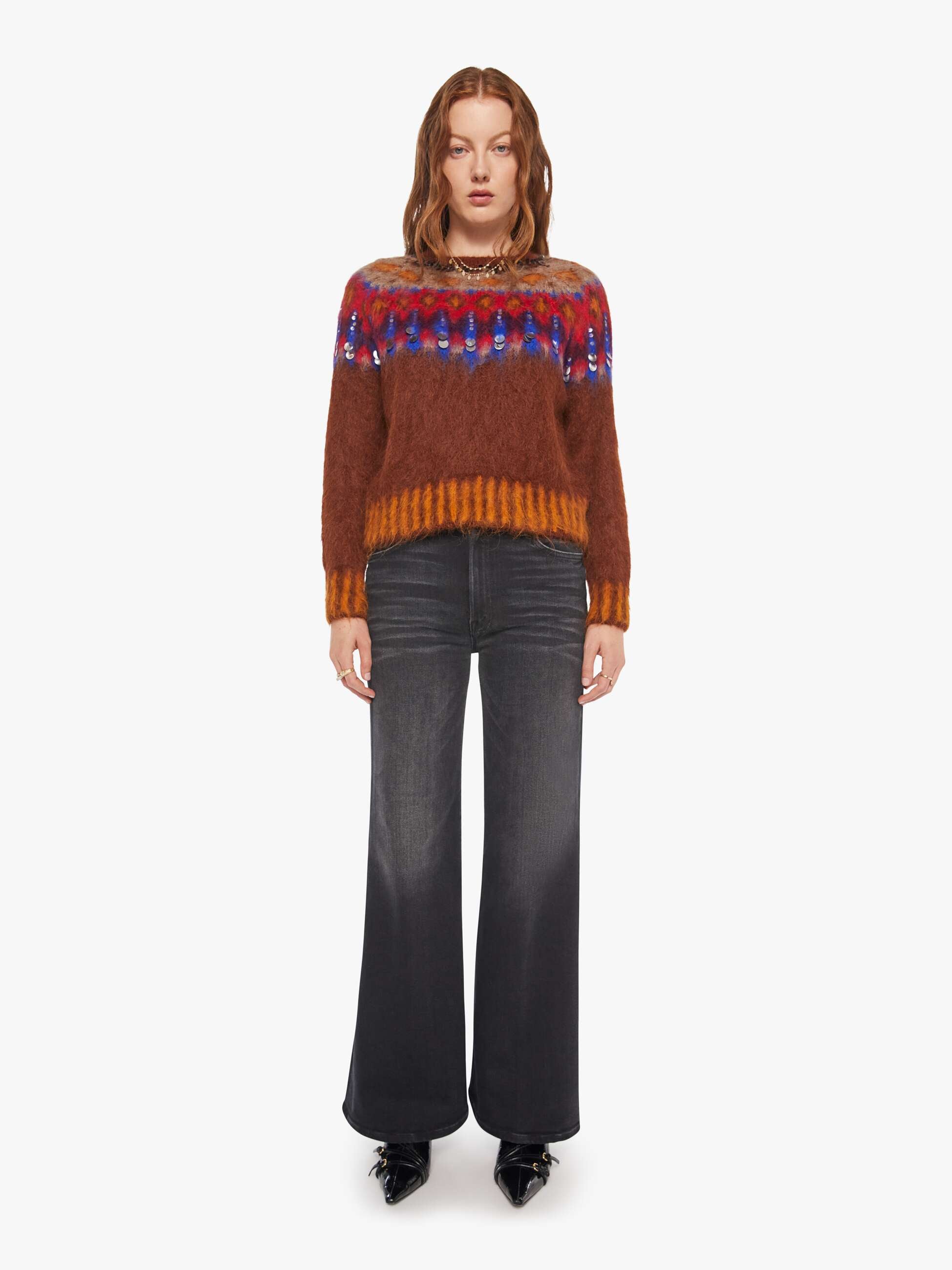 Mother Denim Maria Cher Brookside Creek Sweater