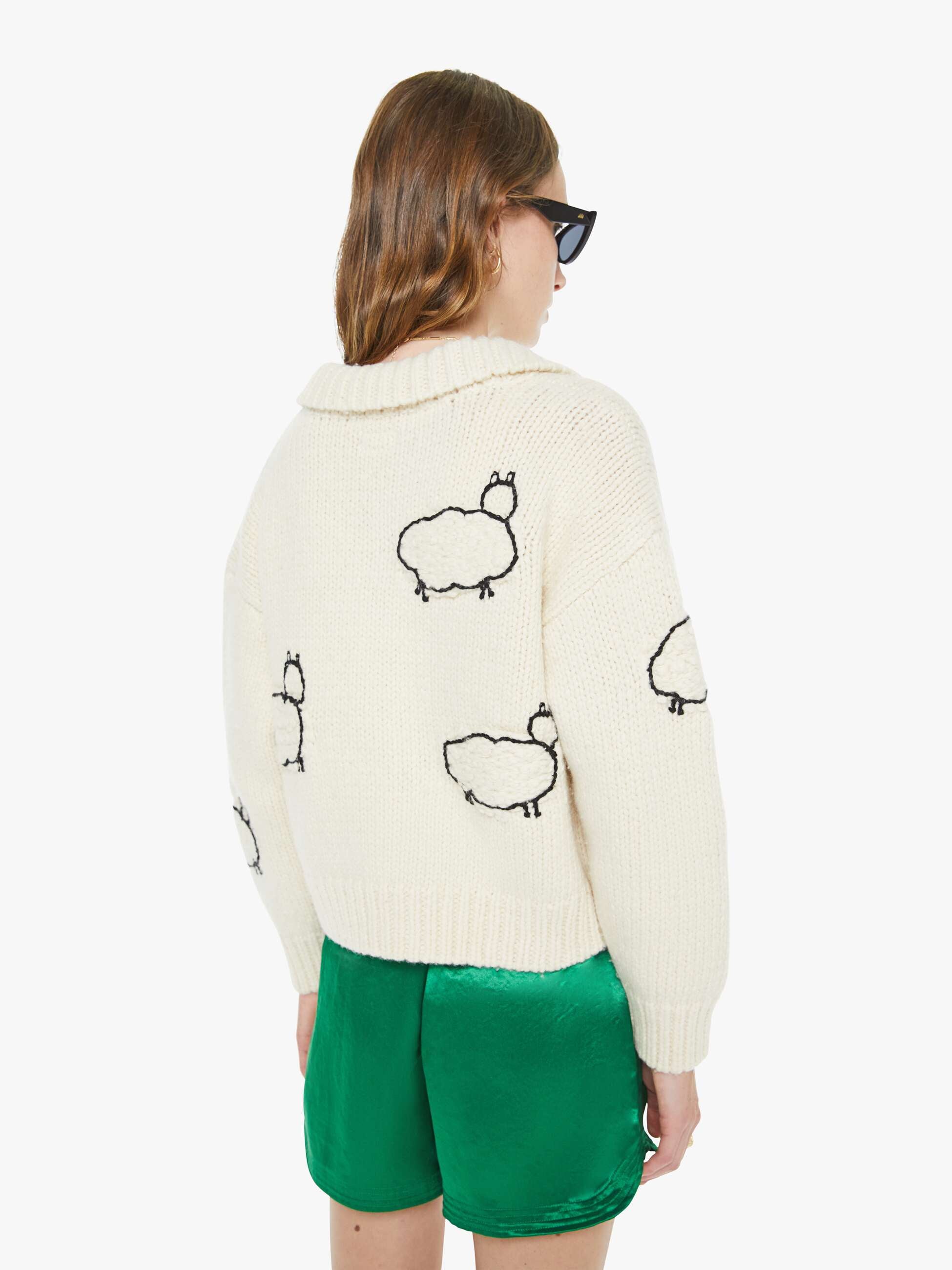 Mother Denim The Crop Raquette Cardigan