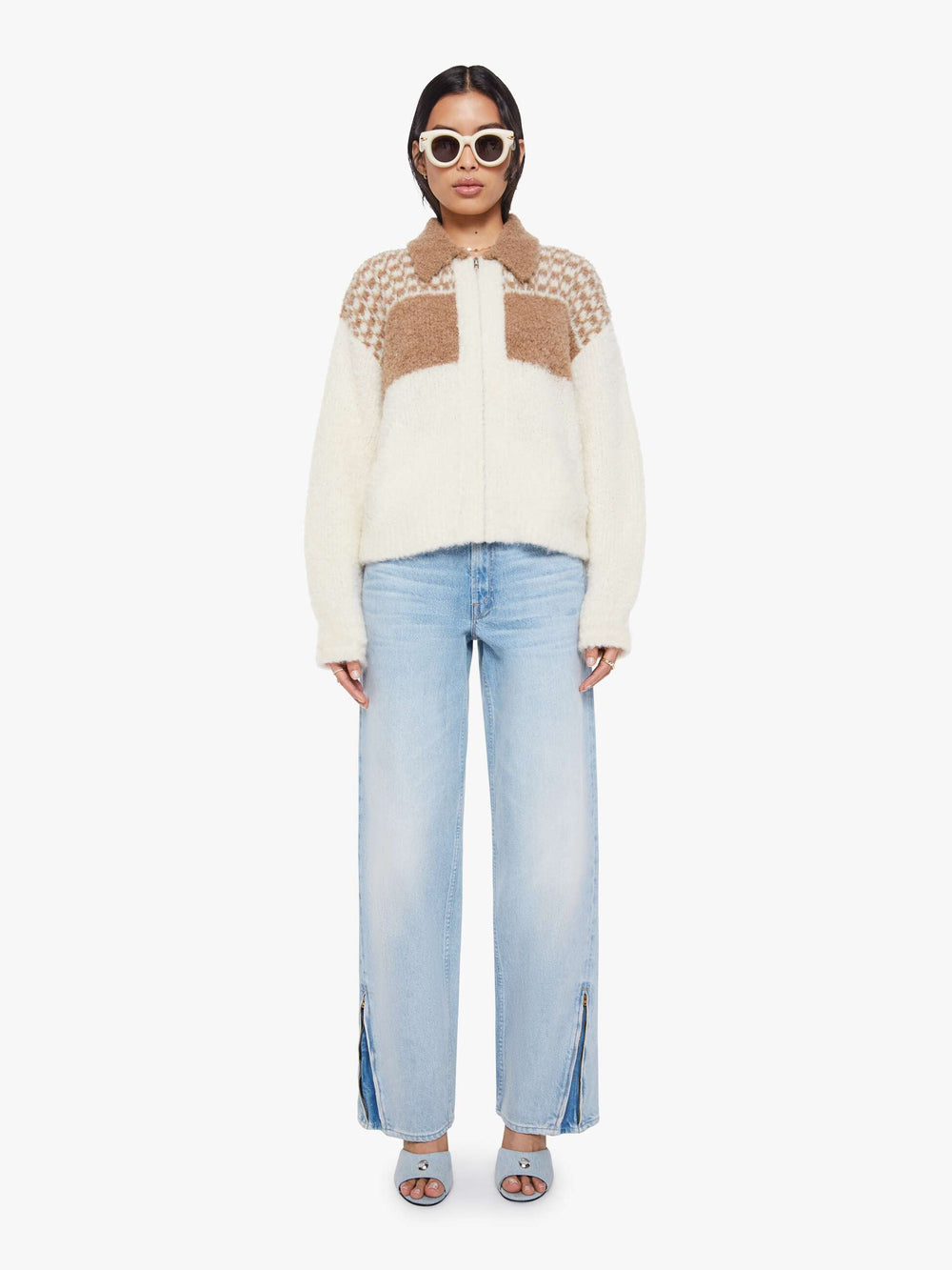 Mother Denim The Zip Raquette Cardigan
