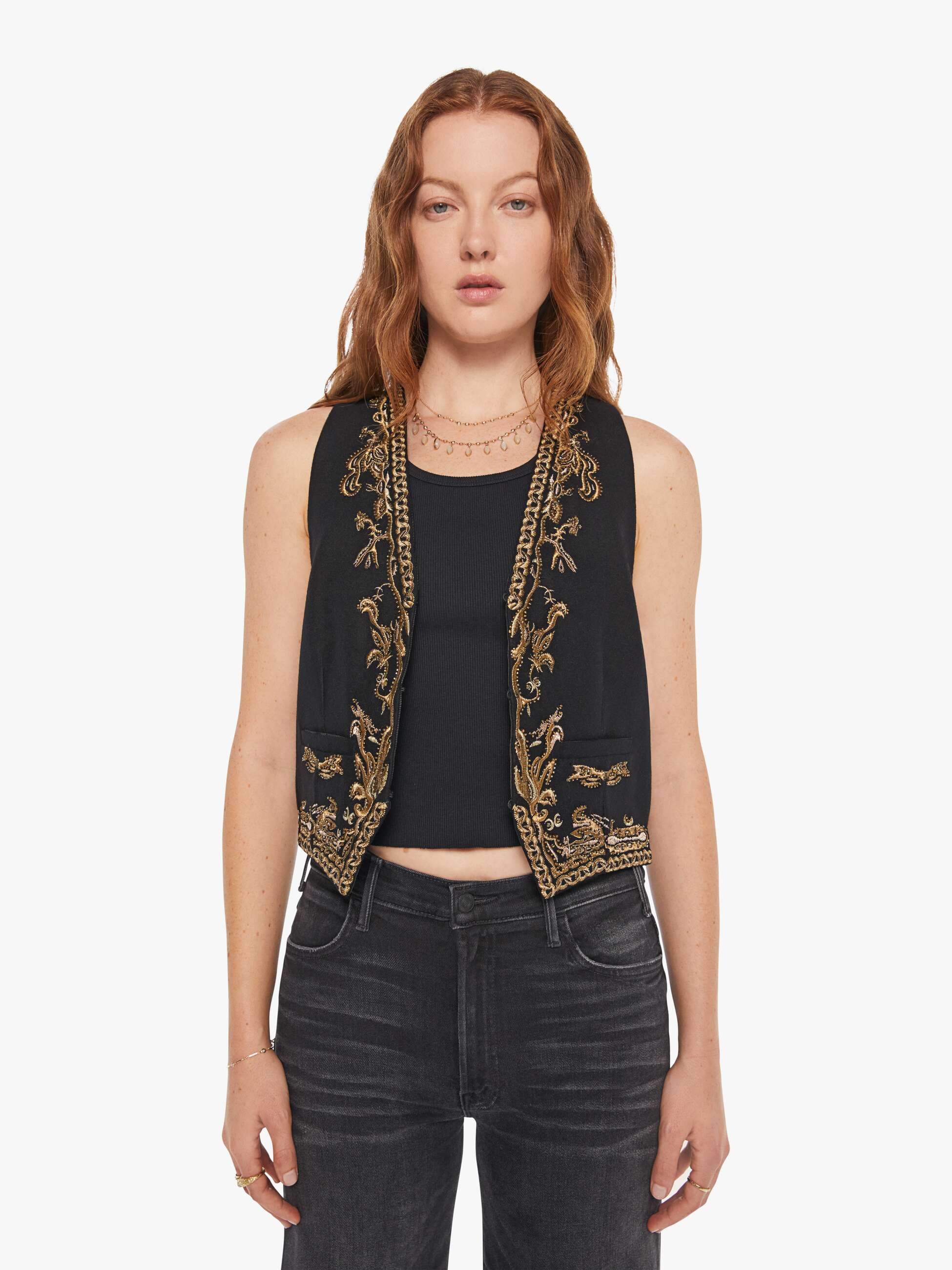 Mother Denim Maria Cher Selena Vest