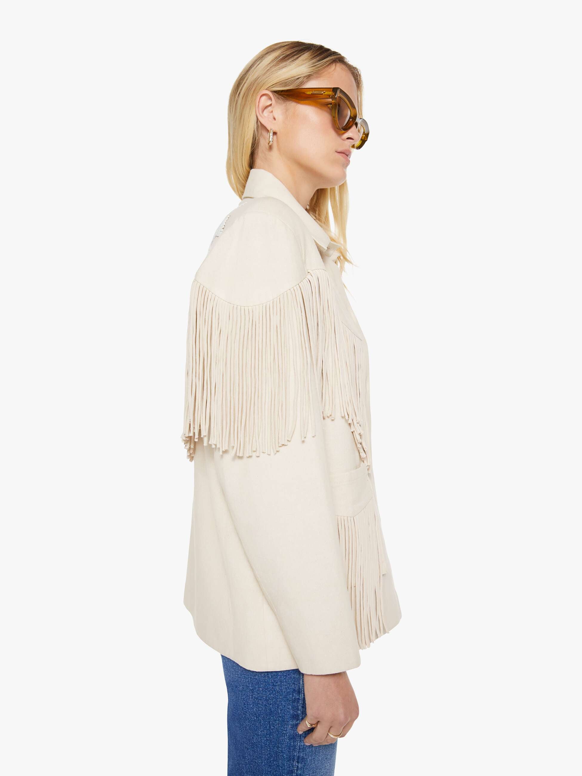 Mother Denim Alix of Bohemia Jude Fringe Jacket