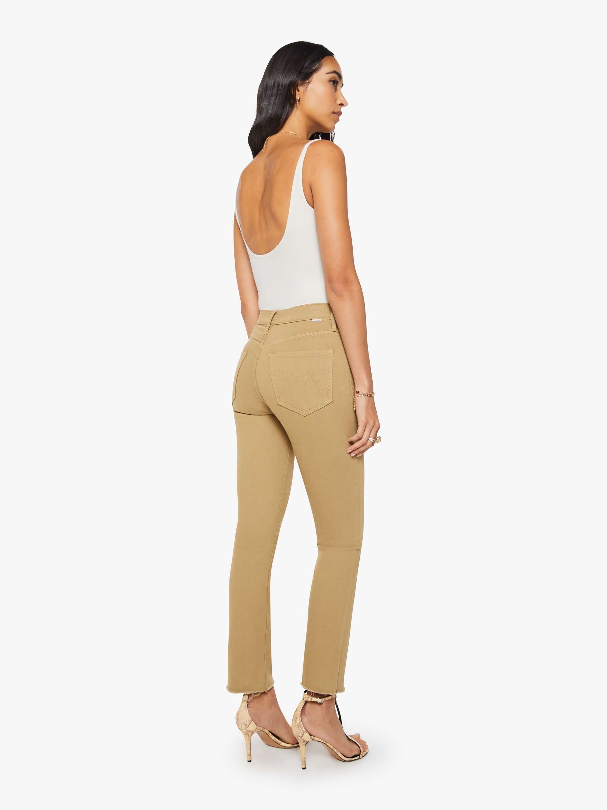 Mother Denim The Mid Rise Dazzler Ankle Fray