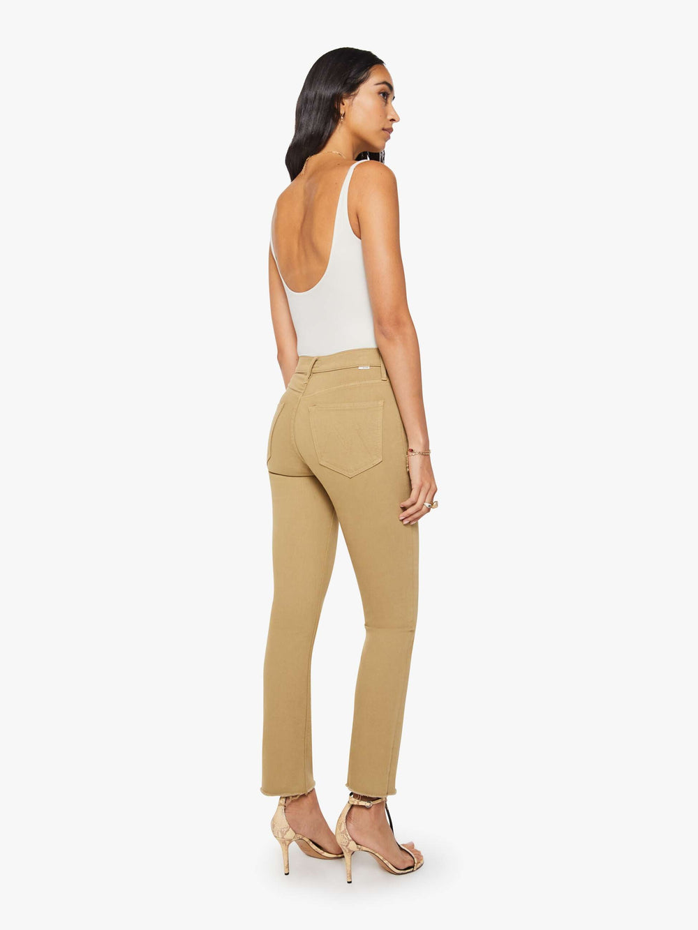 Mother Denim The Mid Rise Dazzler Ankle Fray