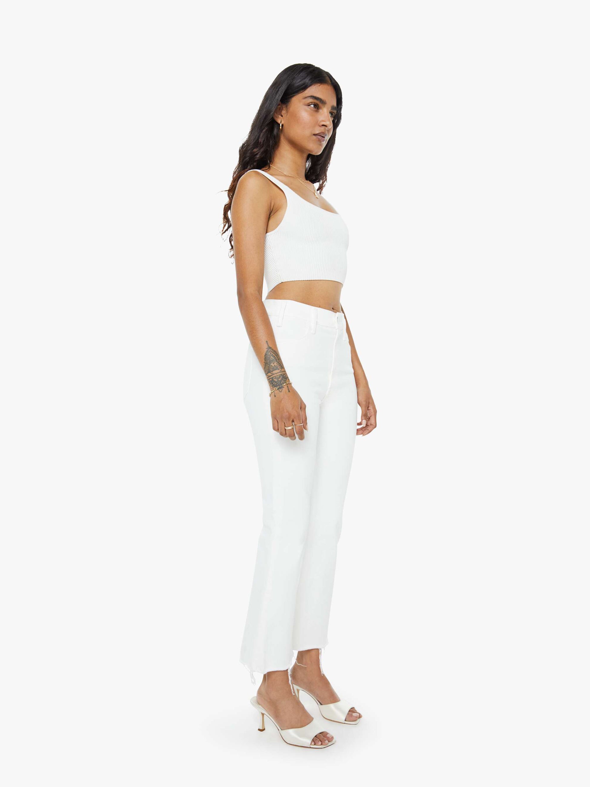 Mother Denim PETITES The Lil Hustler Ankle Fray